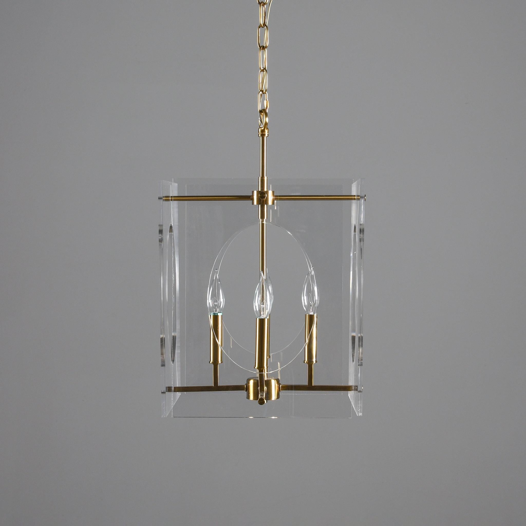 Tessa Chandelier - Clear/Brass