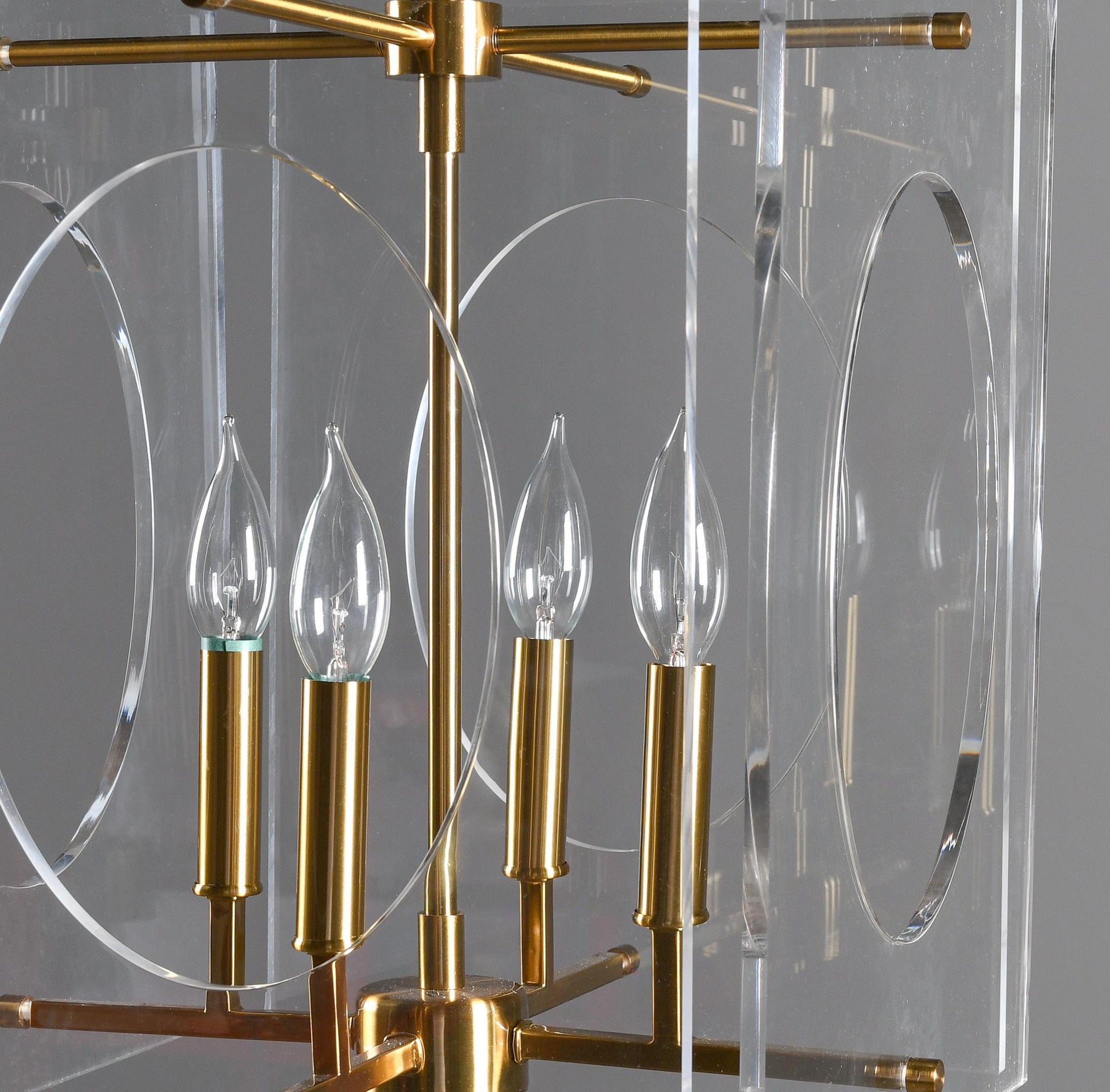 Tessa Chandelier - Clear/Brass