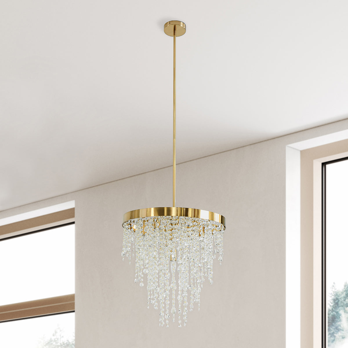 Juniper Chandelier - Brass - Clear/Brass