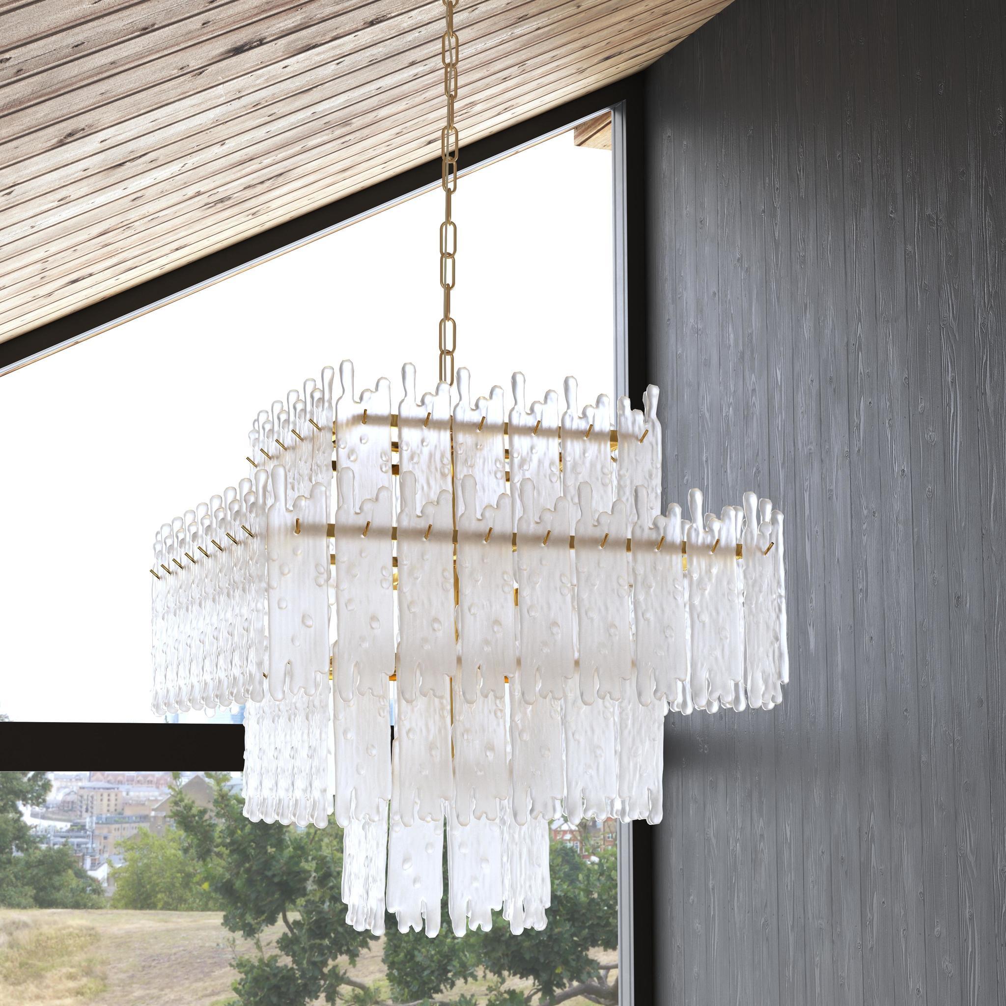 Everly Chandelier - Clear/White