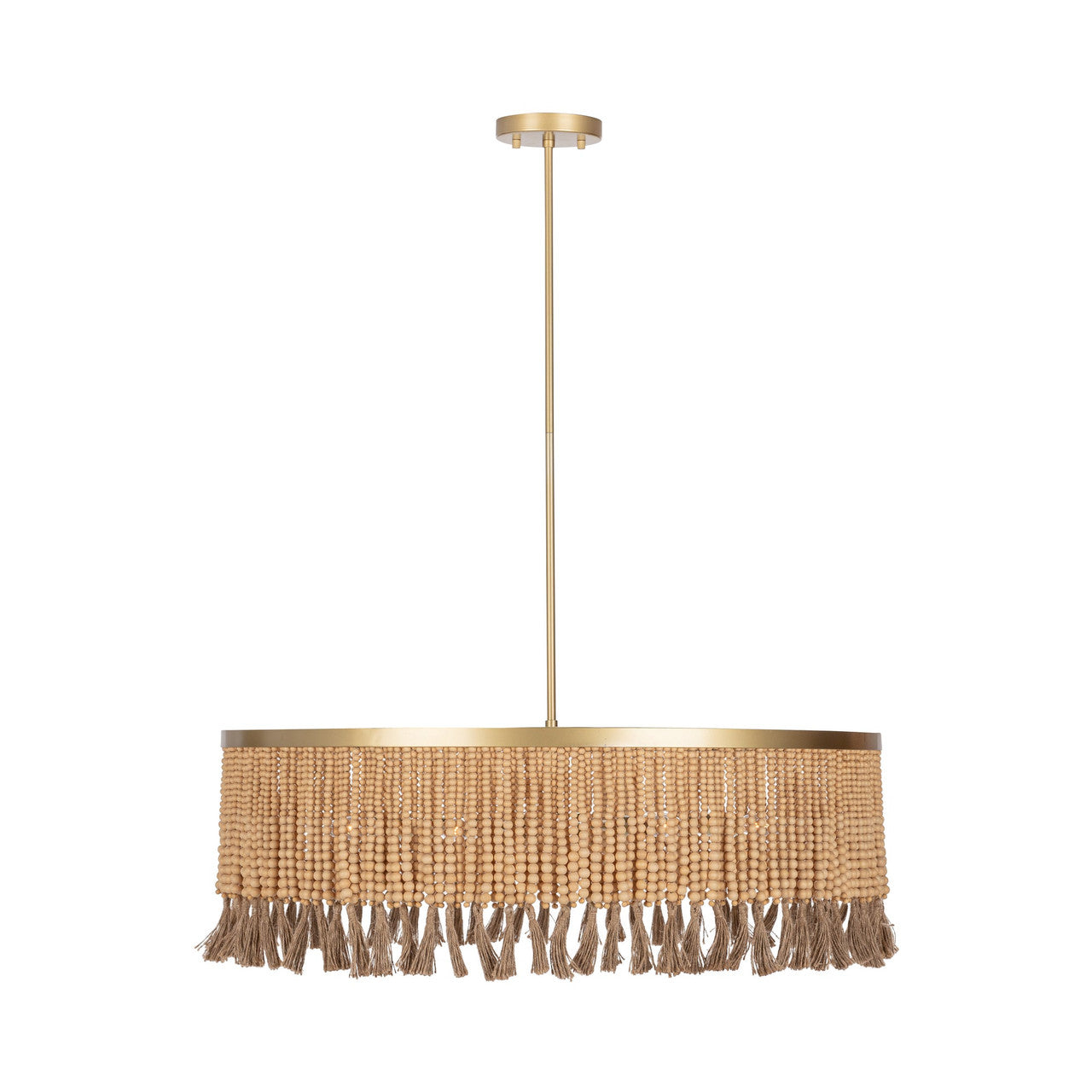 Andren Wood Beaded Round Pendant
