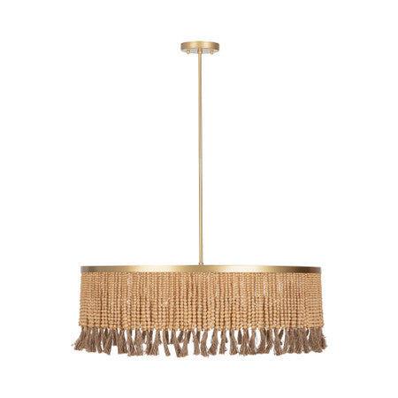 Andren Wood Beaded Round Pendant