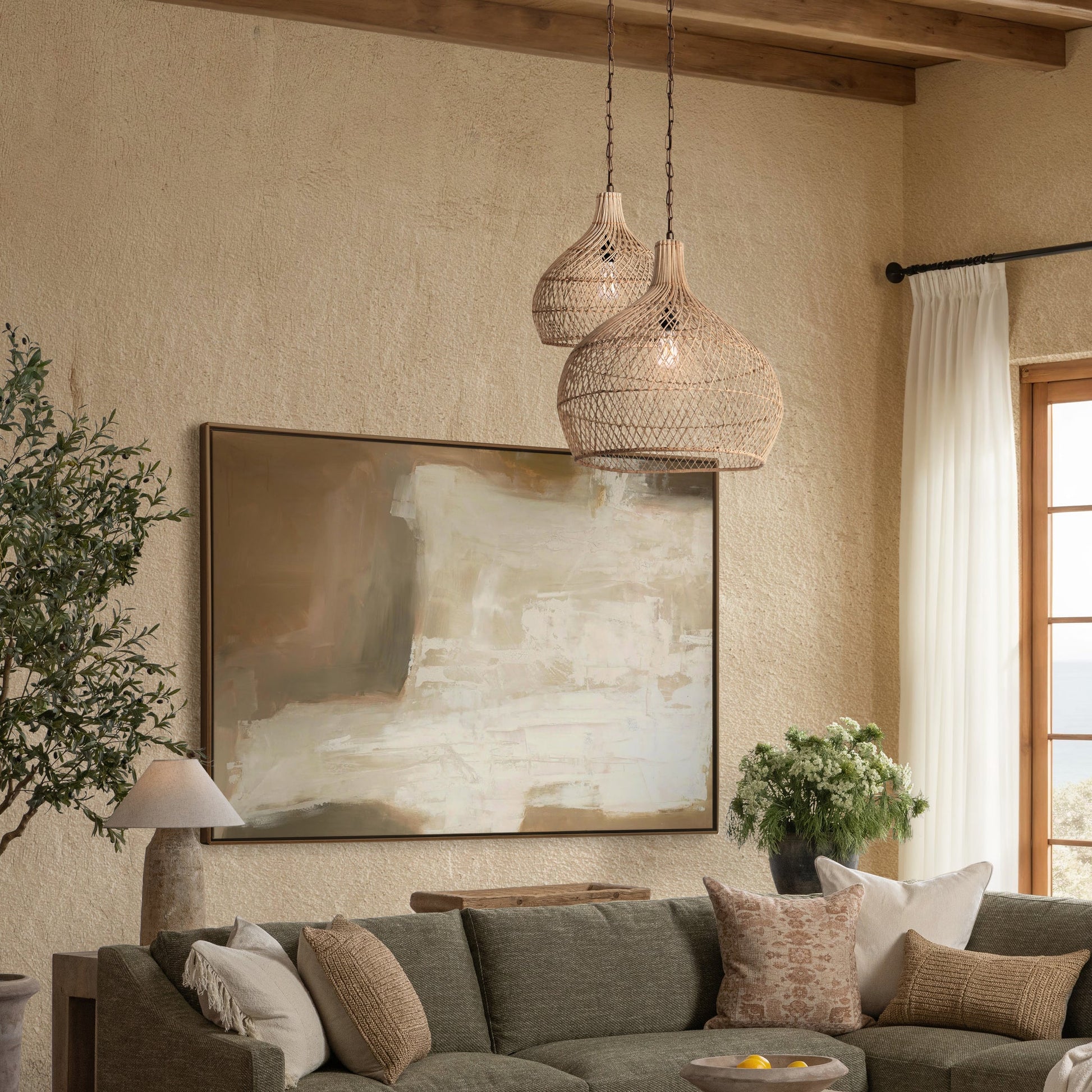 Dome Pendant Medium - Natural
