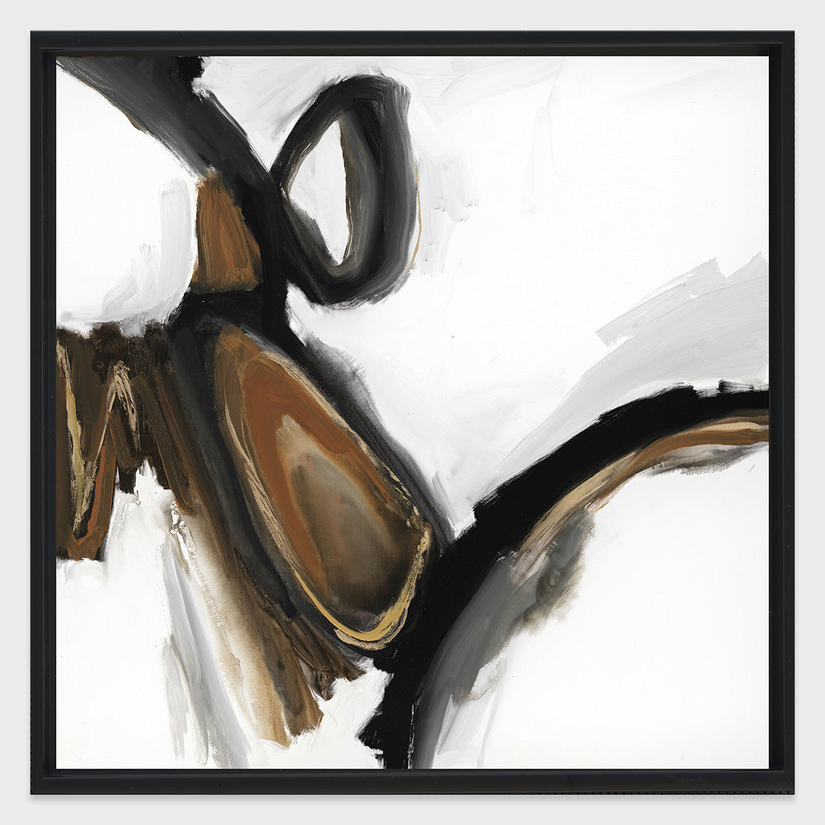Black Smoke I Painting Art 48x48 by Buddy Whitlock