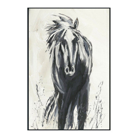 Dark Horse Painting 48x72 by Buddy Whitlock