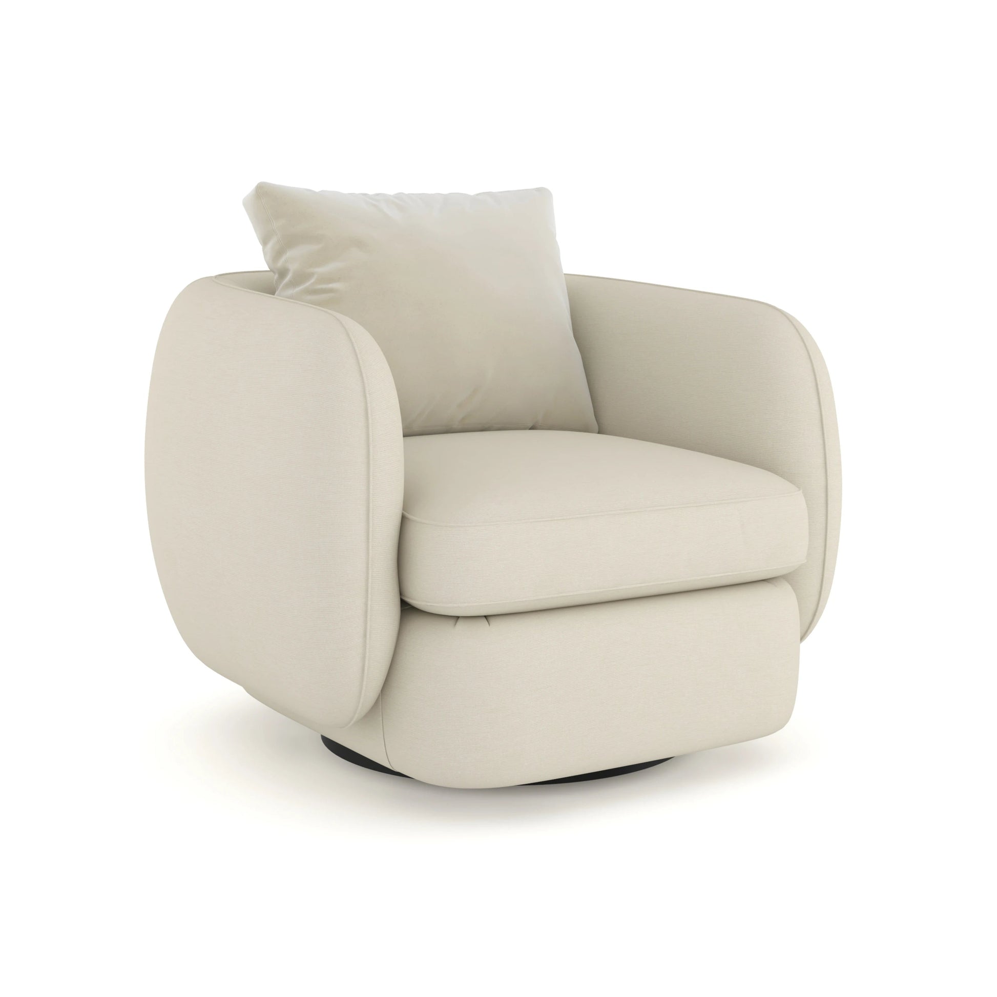 Lumi Swivel Chair Almost Black 32.75" by Caracole - view 3