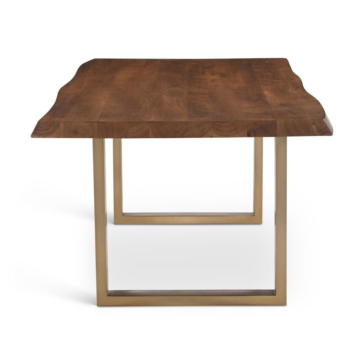 Brooks Dining Table U Base 40" x 79" Americano Top - Brass Base by Urbia - detail 3