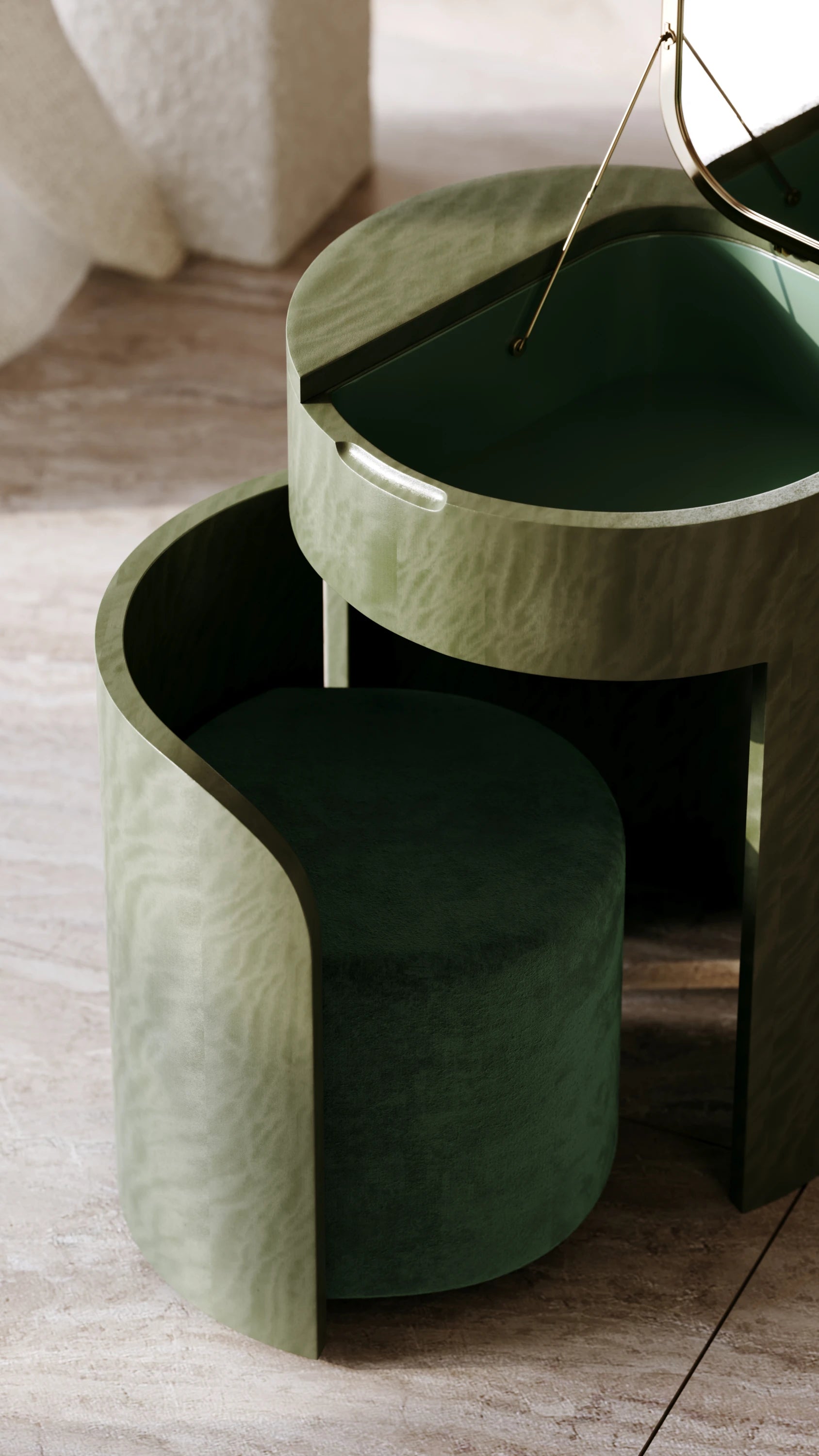 Absinthe Vanity Verdigris Swirl Desk 22" by Caracole - view 3
