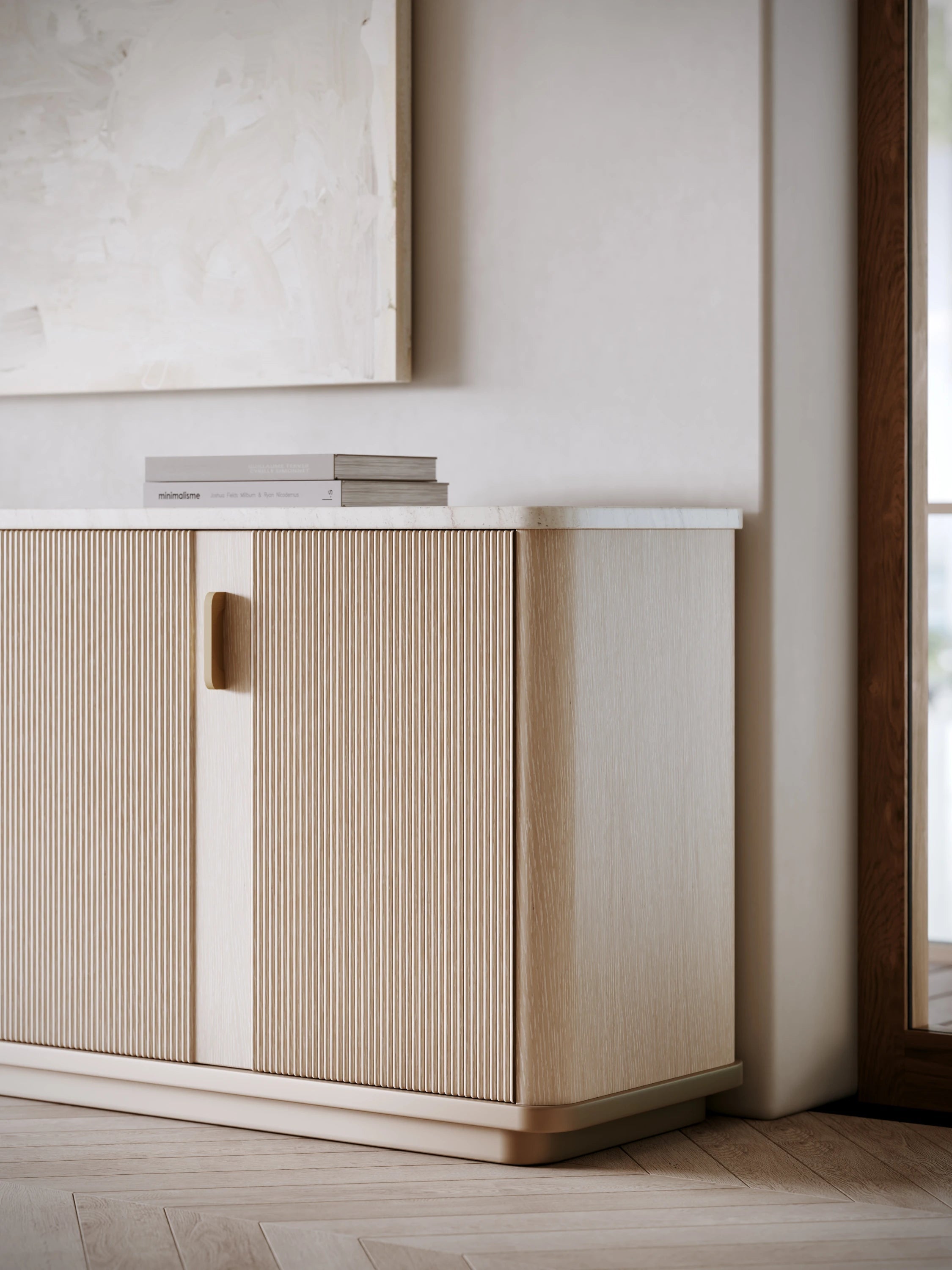 Rhythm Sideboard Neutral Metallic 83.75" by Caracole - view 3