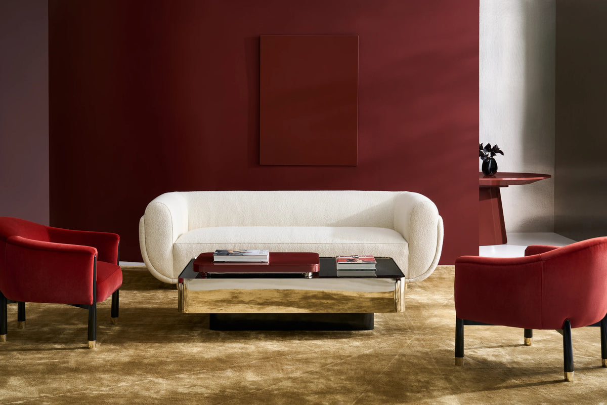 Cocoon Sofa Whisper of Gold 95" by Caracole - view 3