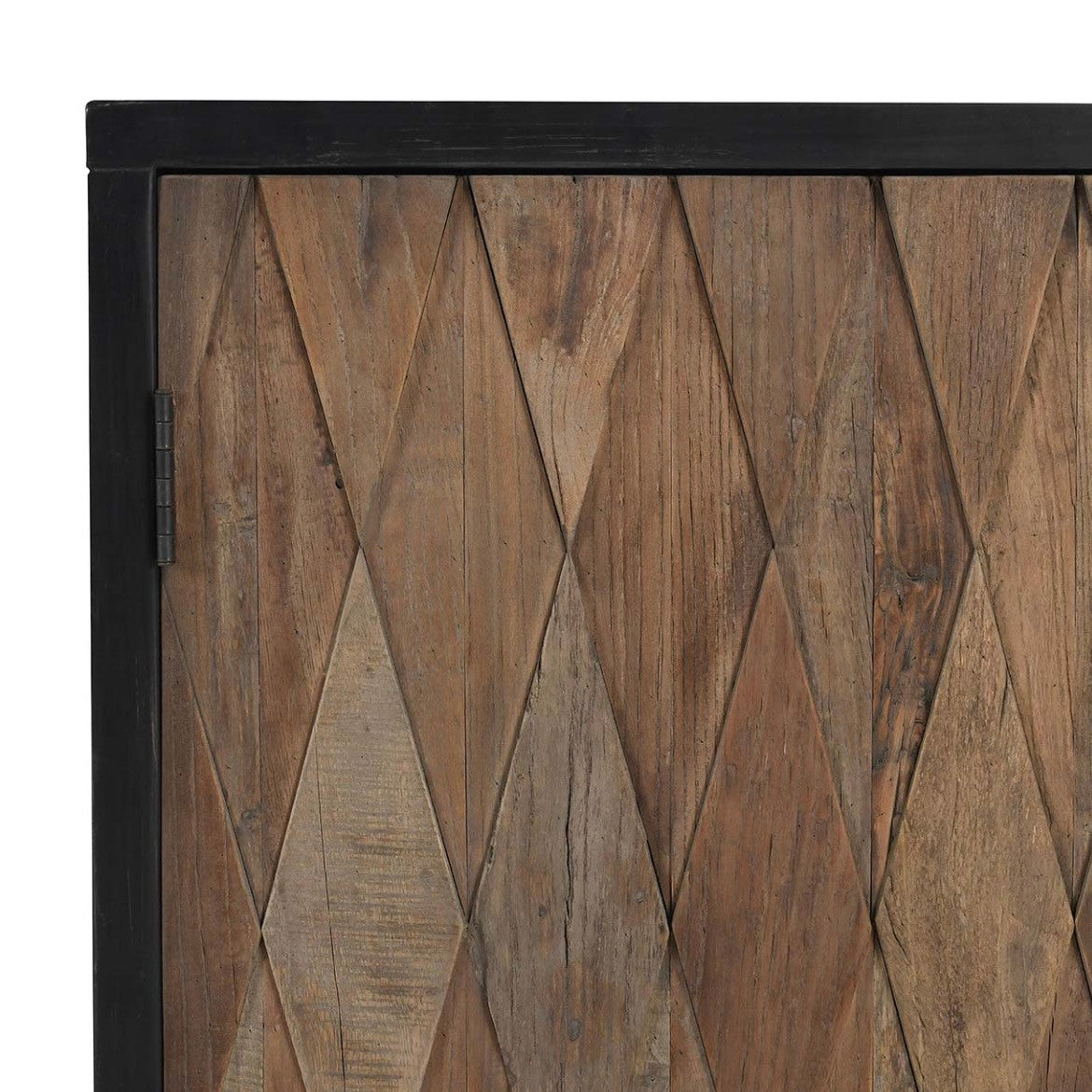 Anton Reclaimed Wood 4-Door Sideboard in Black