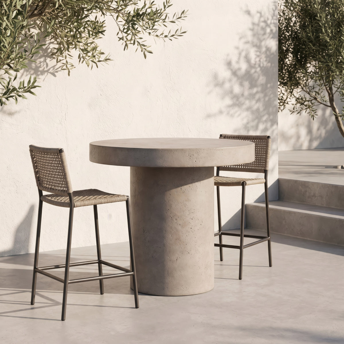 Circa Dark Grey Concrete Counter Height Table 38" by Urbia - detail 4