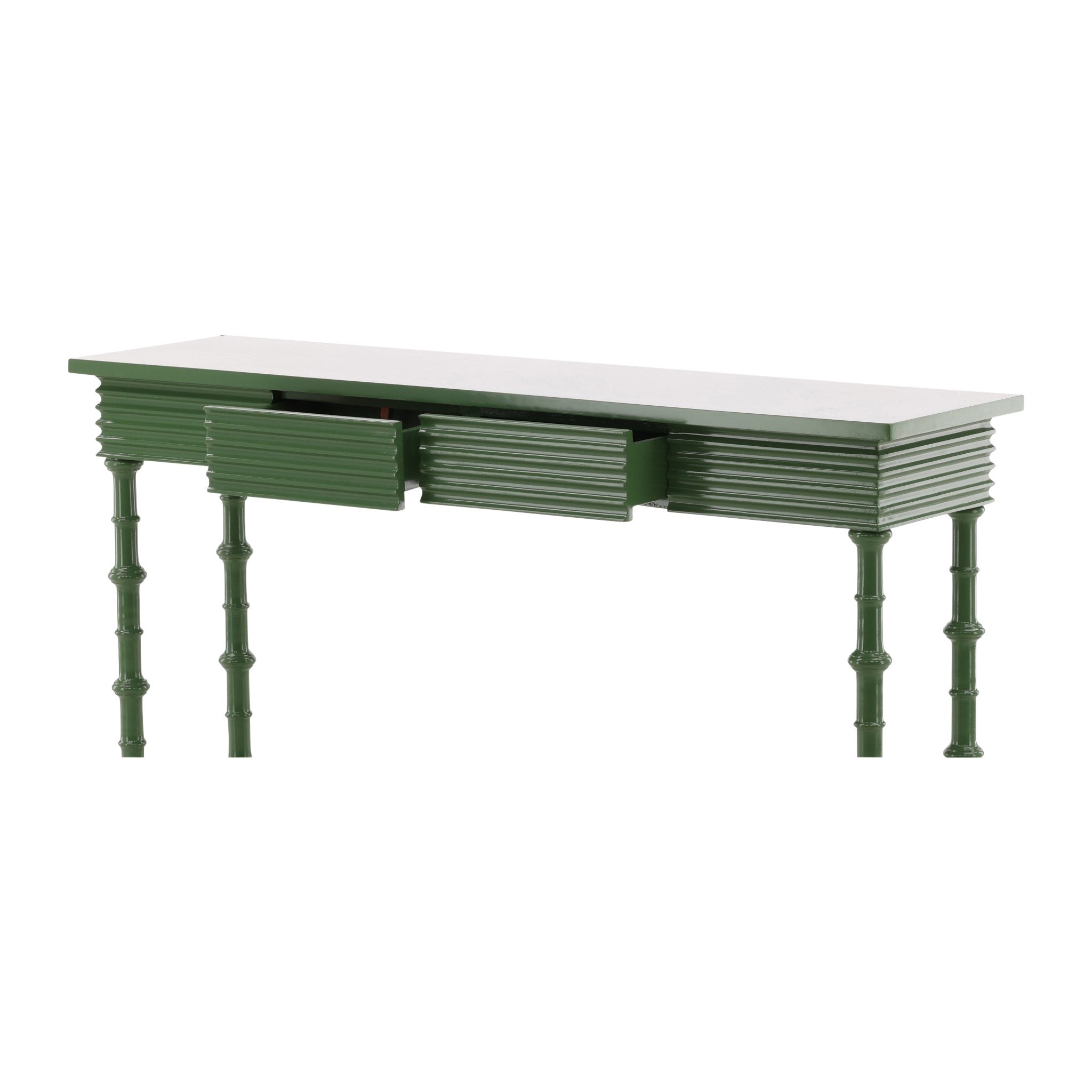 Green Alice Console - 52' detail view by Furniture Classics at ZIN Home