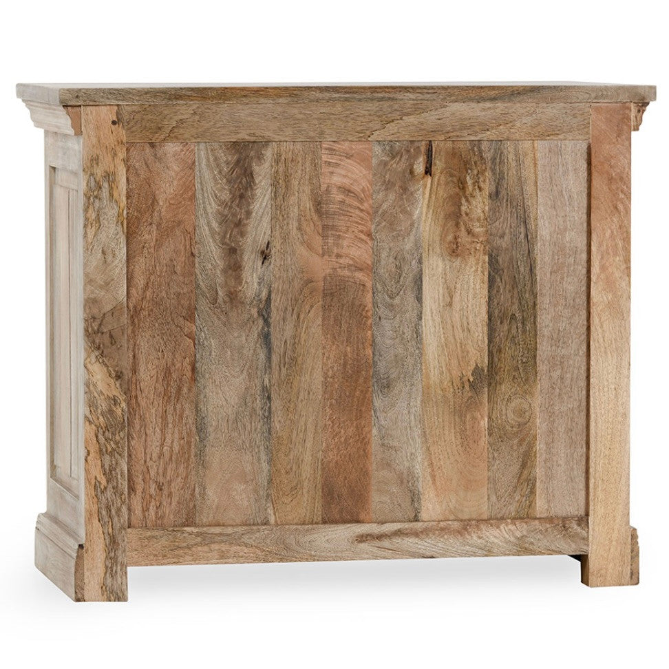 Adelaide 3-Drawer Mango Wood Nightstand Natural White Wash