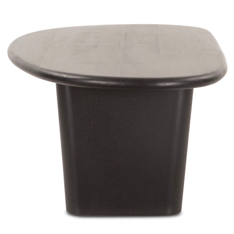 Helsinki 54" Mango Wood Coffee Table Black