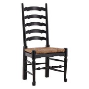 English Country Ladderback Black Side Chair