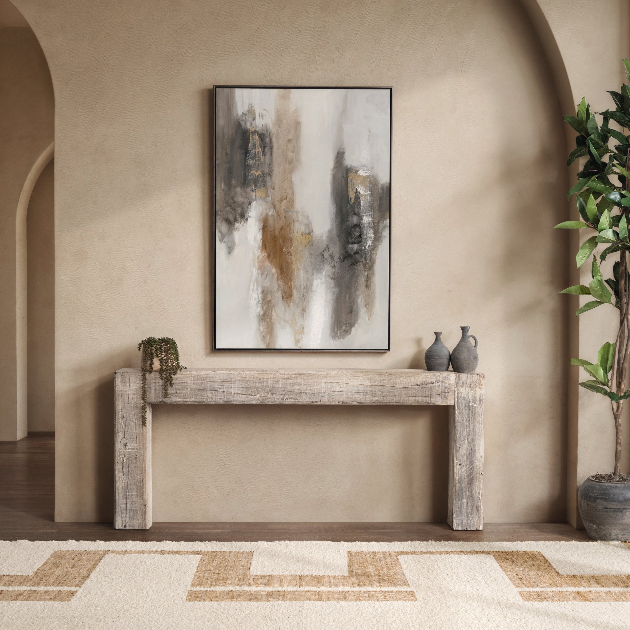 Giza Console Table - Butterwood Blend - Antique White