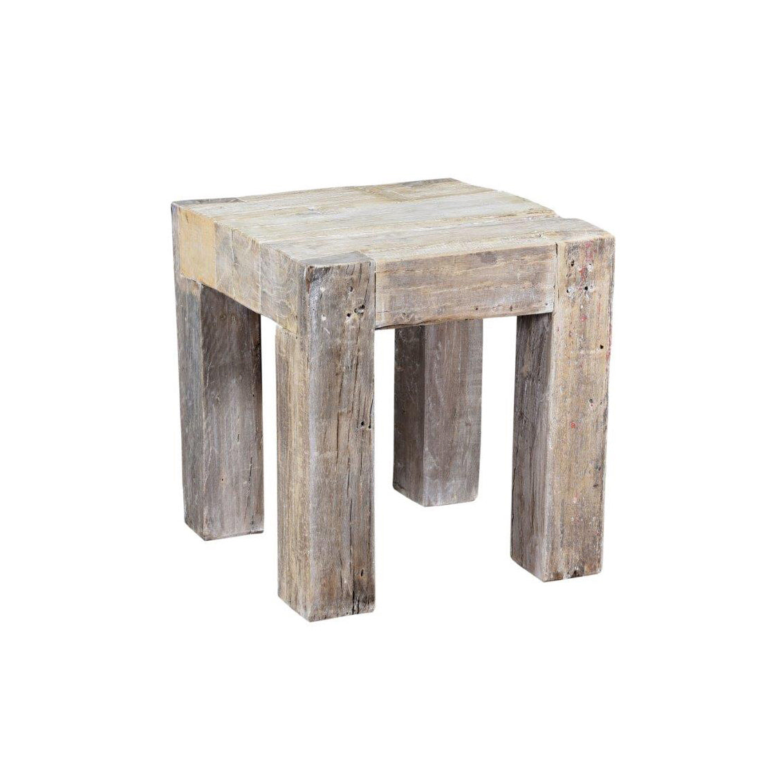 Giza End Table - Butterwood Blend - Antique White