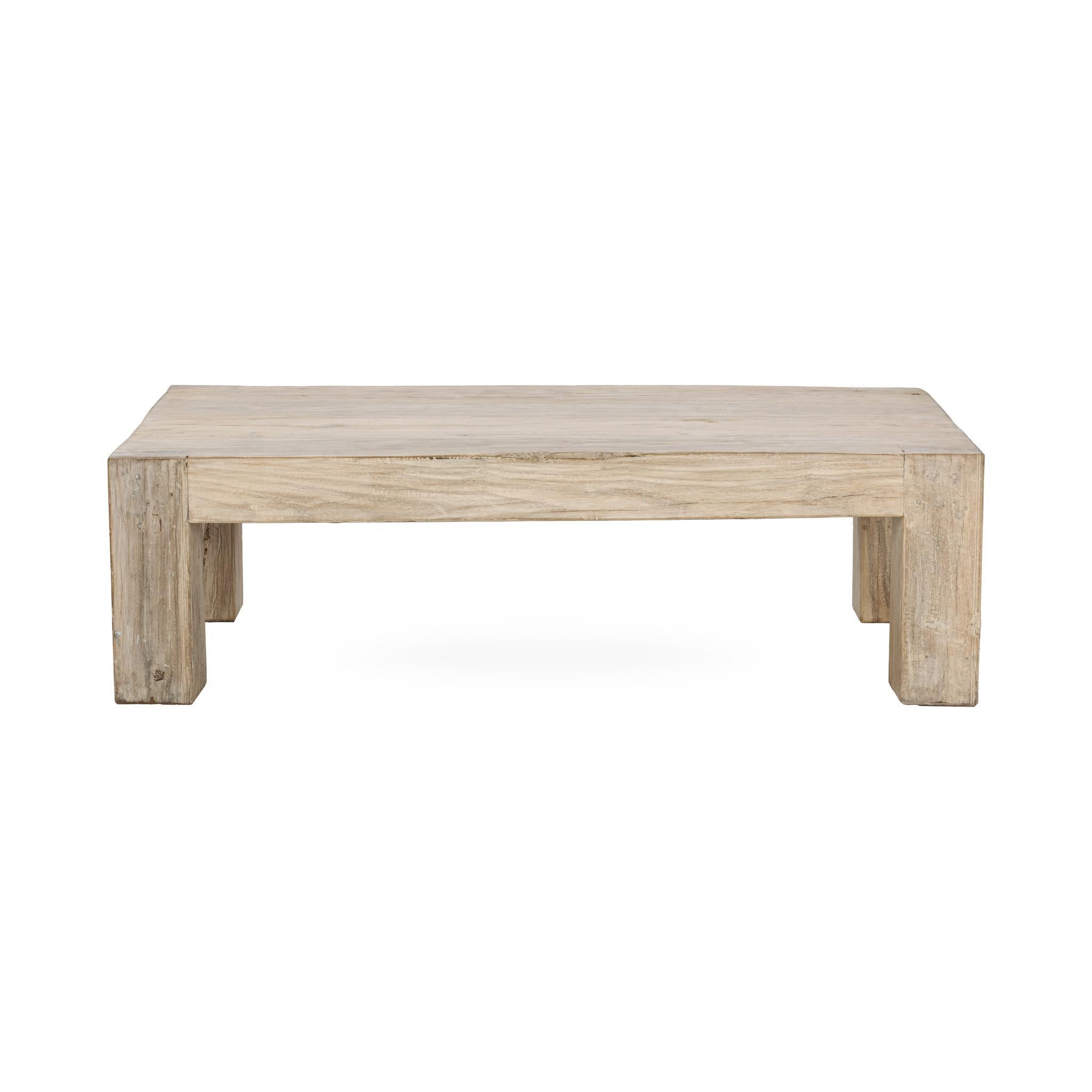 Giza Coffee Table - Butterwood Blend - Antique White