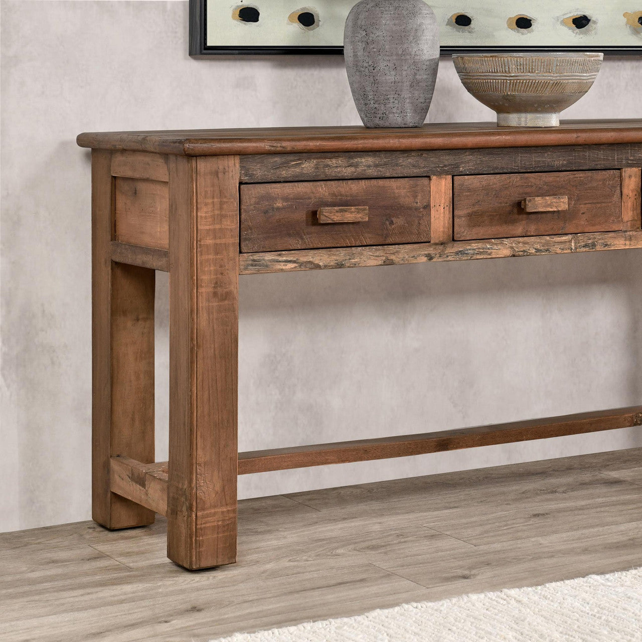 Ezra Reclaimed Wood 6Dwr Console Table