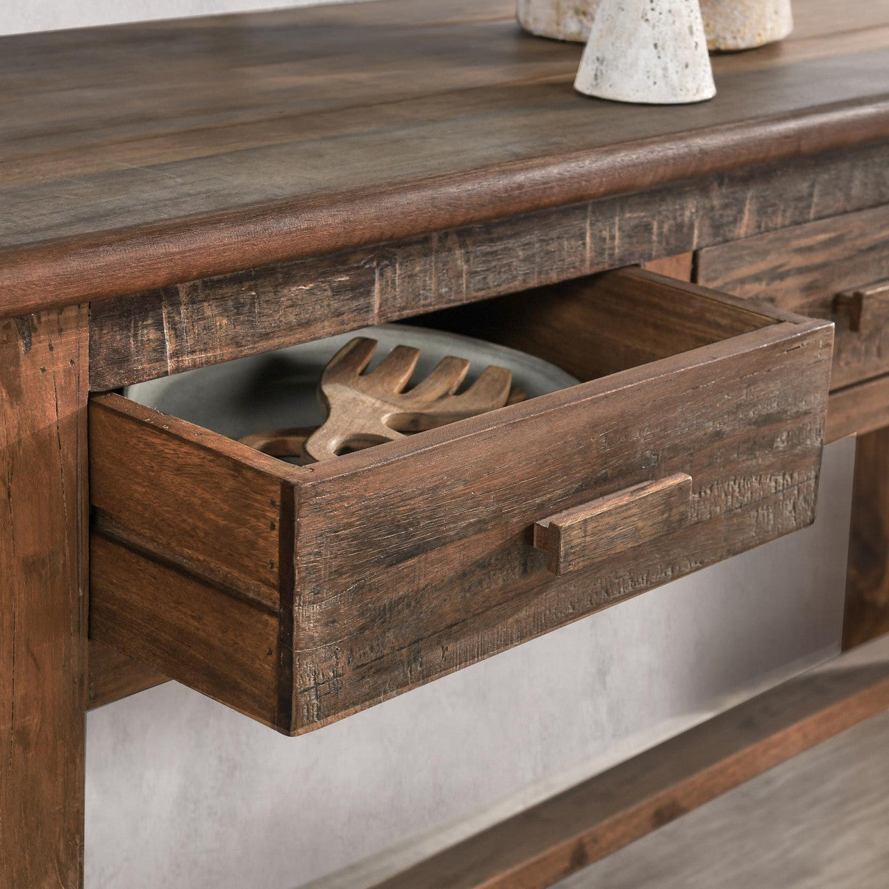Ezra Reclaimed Wood 6Dwr Console Table