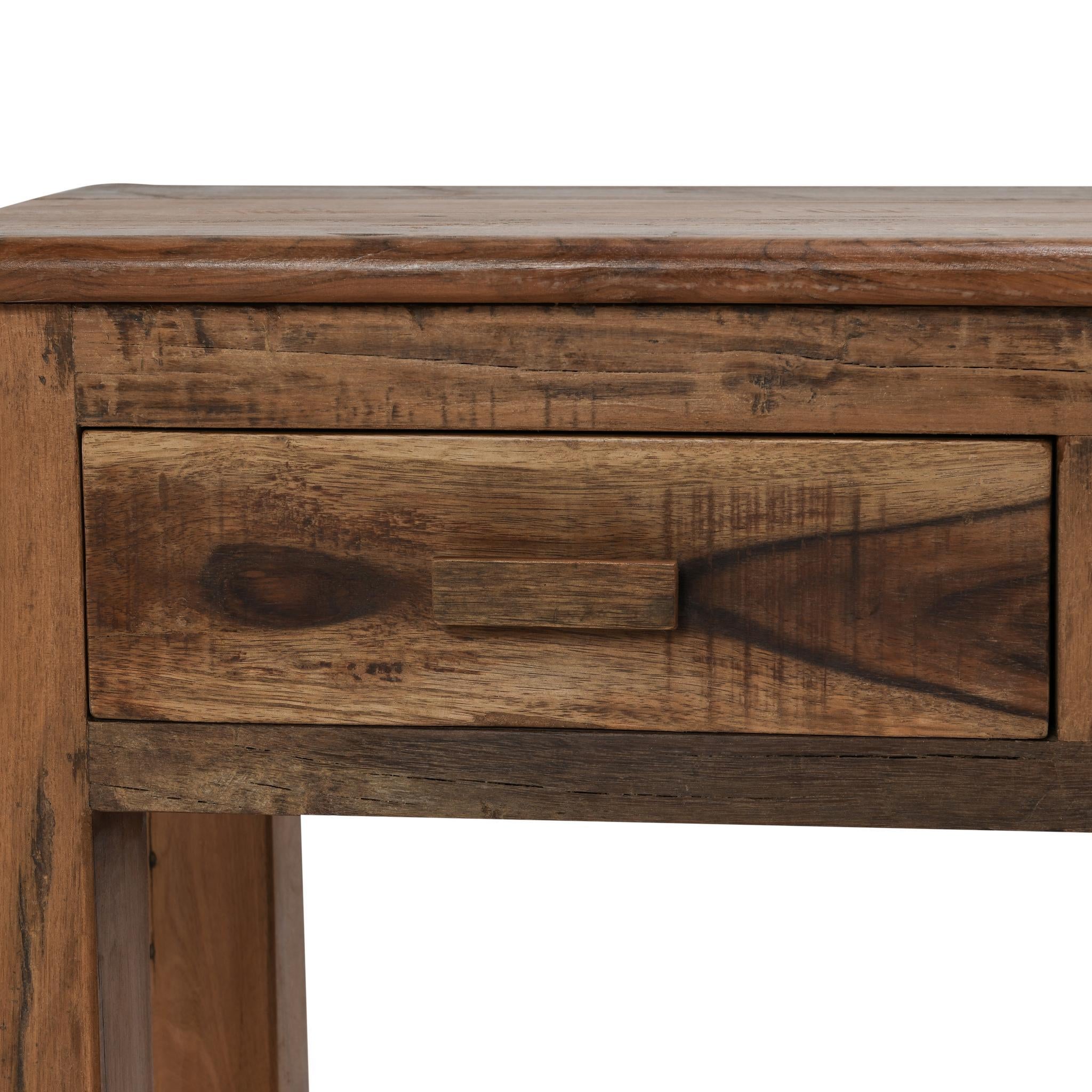 Ezra 3 Drawer Console Table - Natural