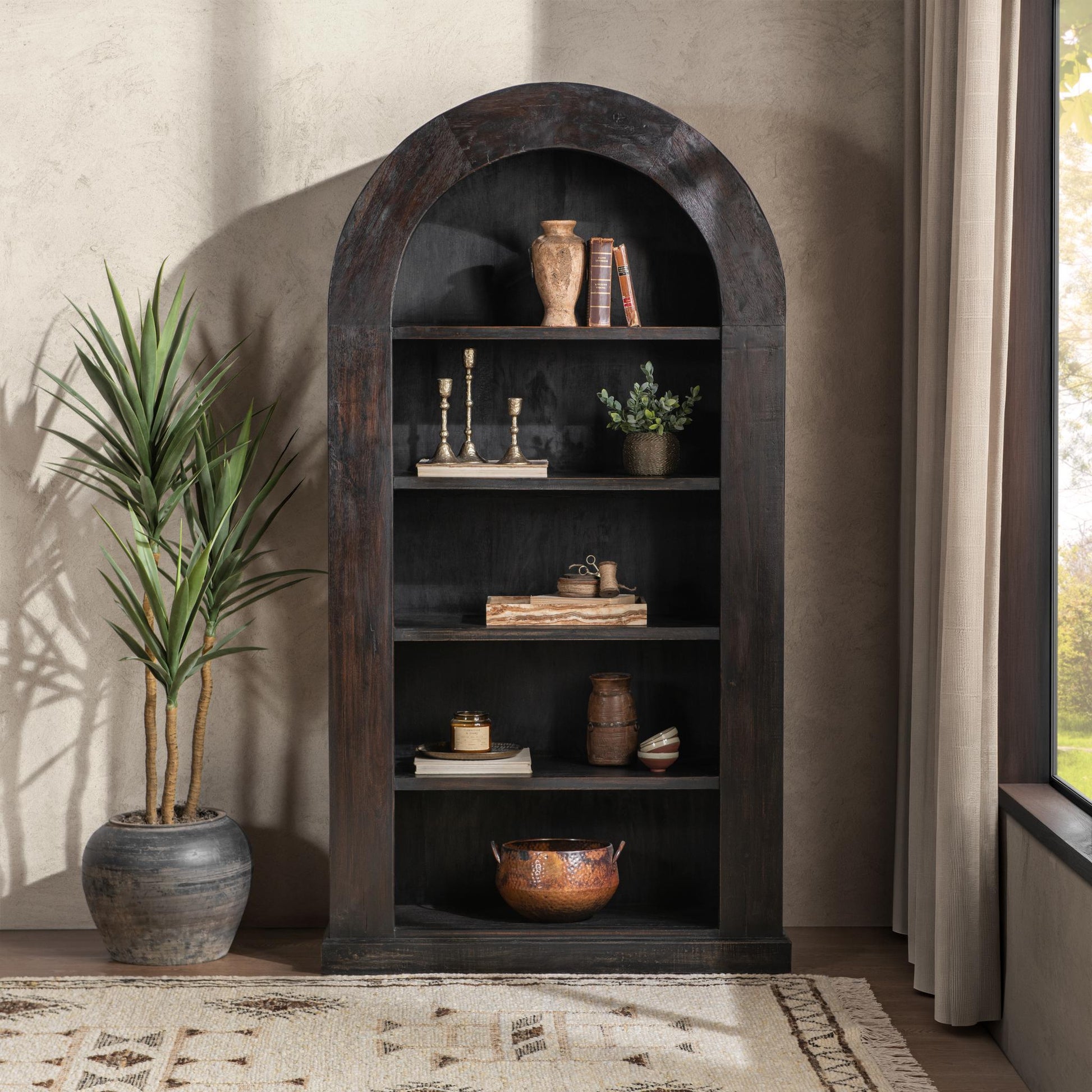 Alta Arch Bookcase - Charcoal Haze