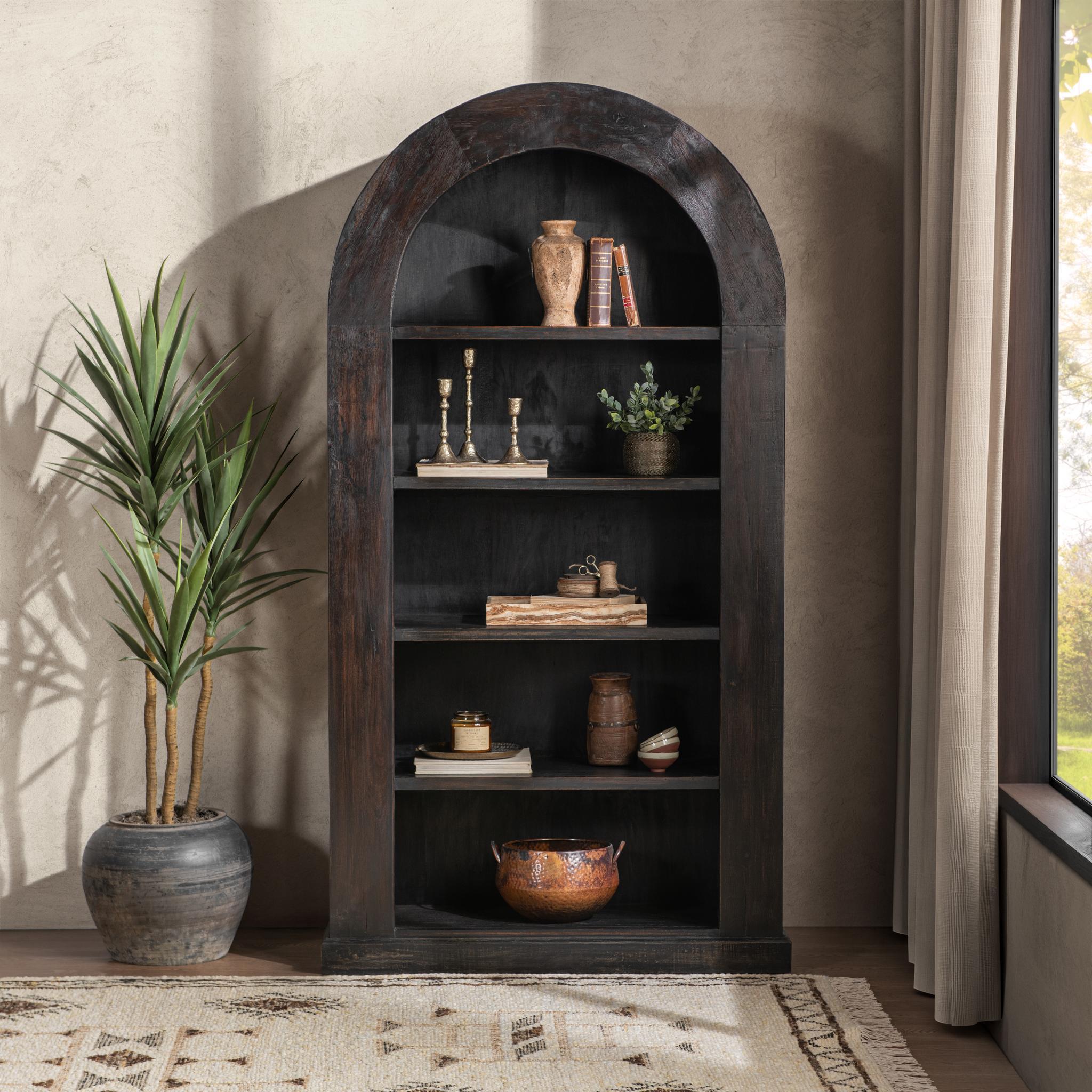 Alta Arch Bookcase - Charcoal Haze