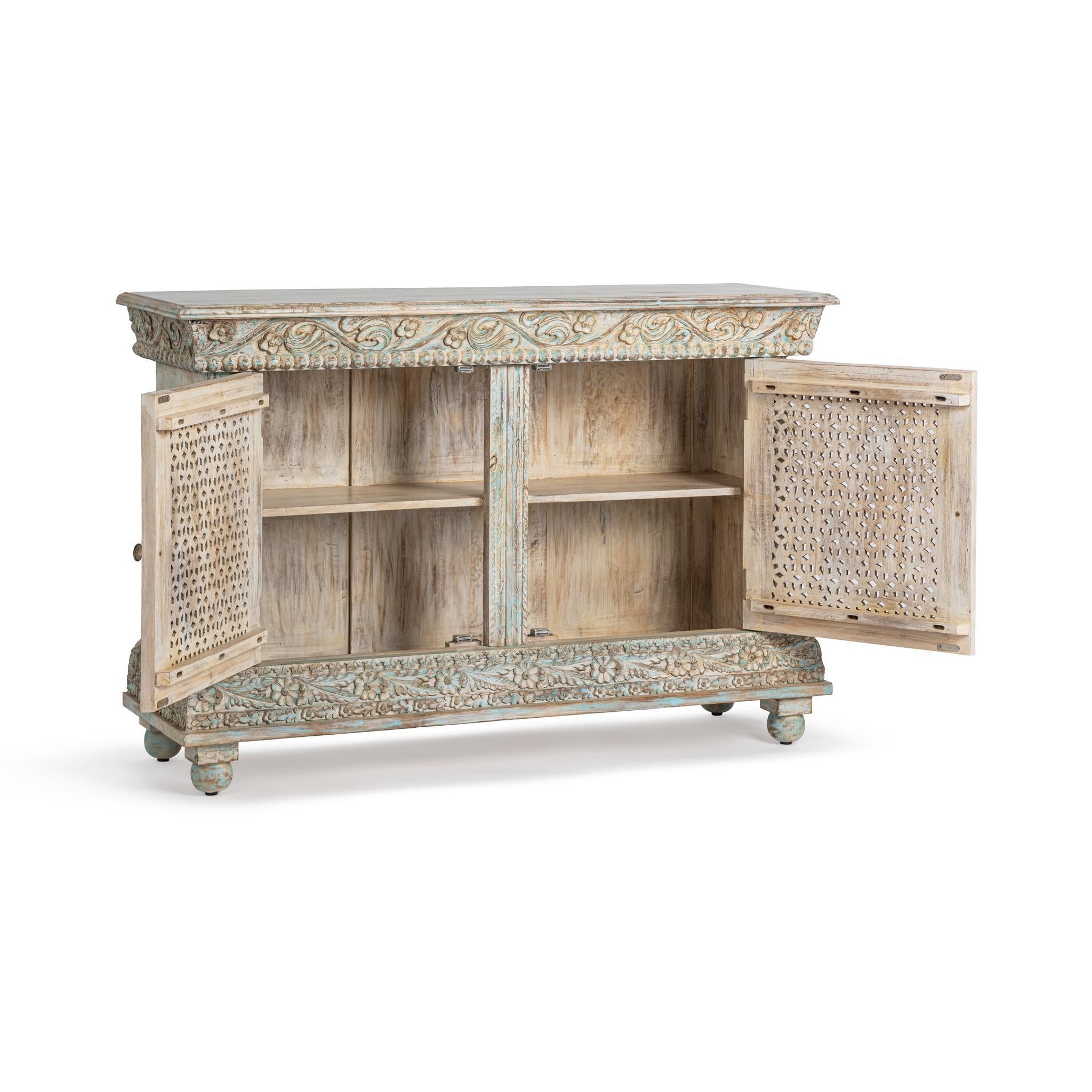 Beth 2 Door Cabinet - Seaside Blue