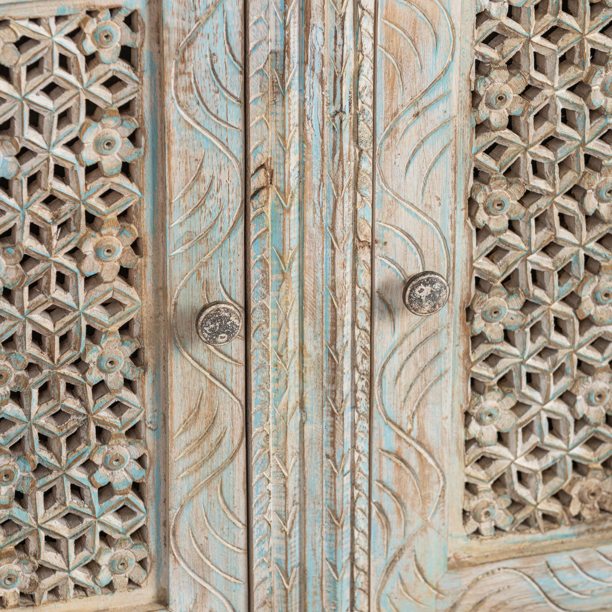 Beth 2 Door Cabinet - Seaside Blue