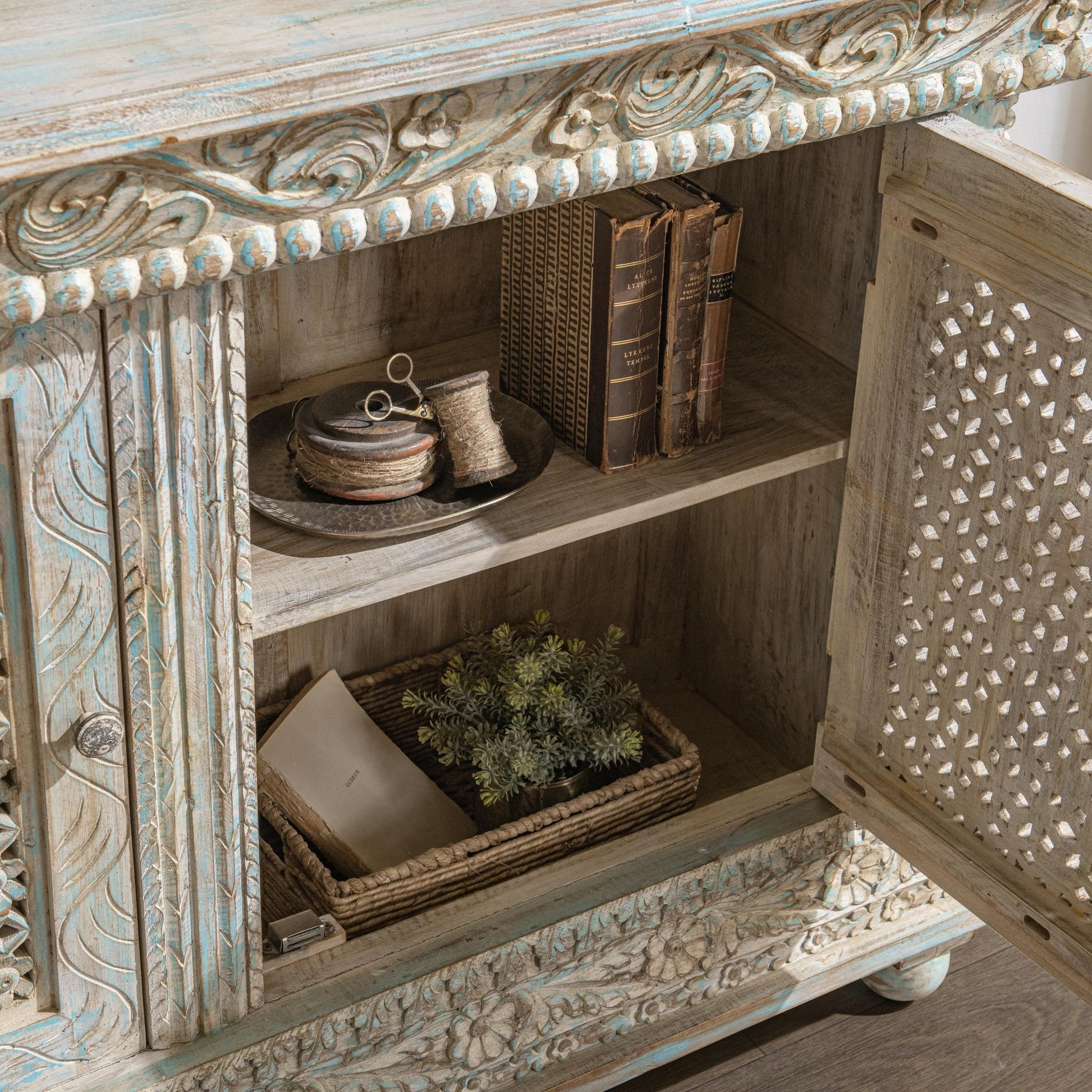 Beth 2 Door Cabinet - Seaside Blue