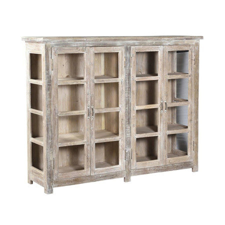 Alta 4Dr Glass Panel Storage Cabinet