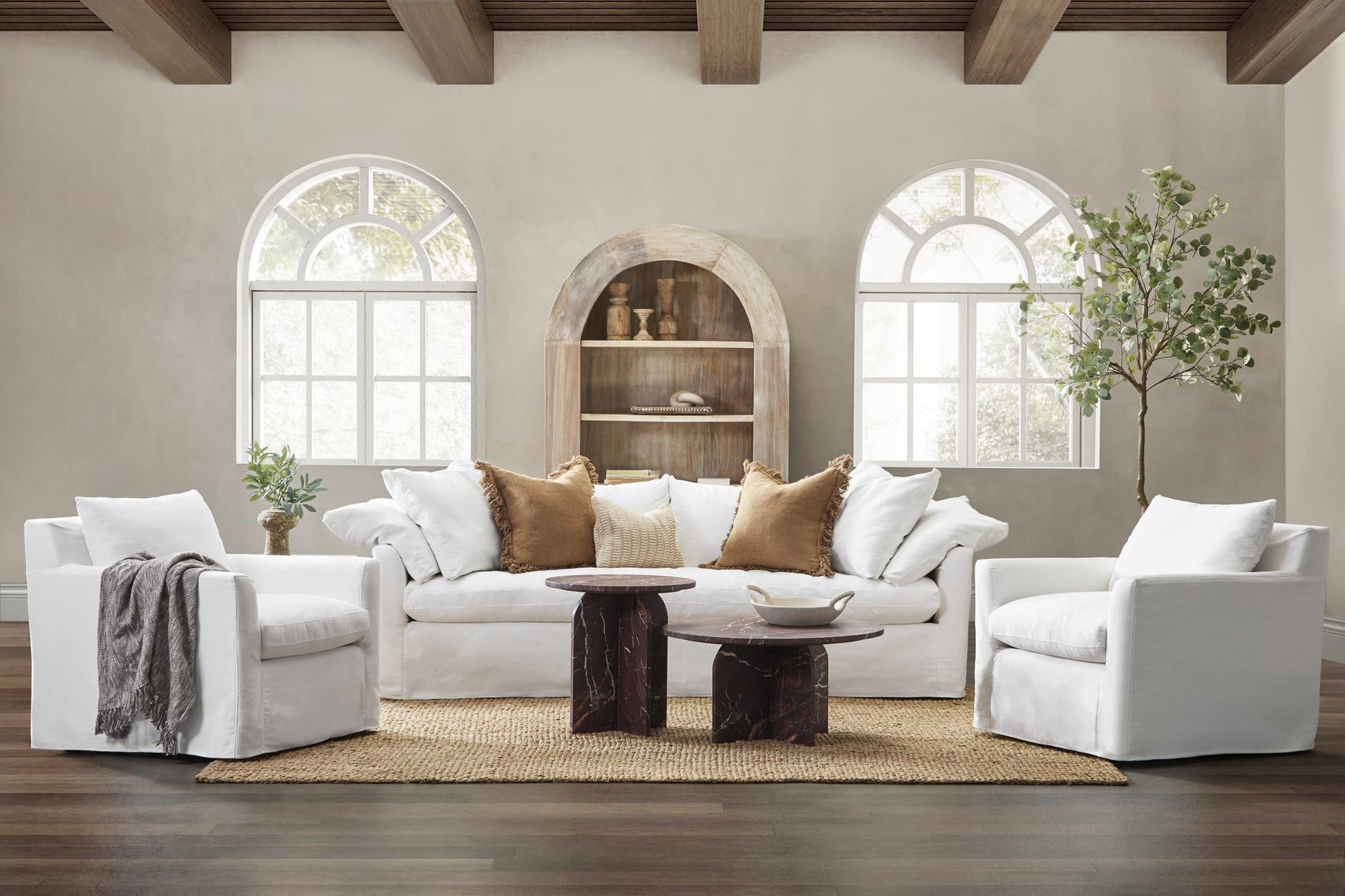 Alta Arch Bookcase - Butterwood Blend