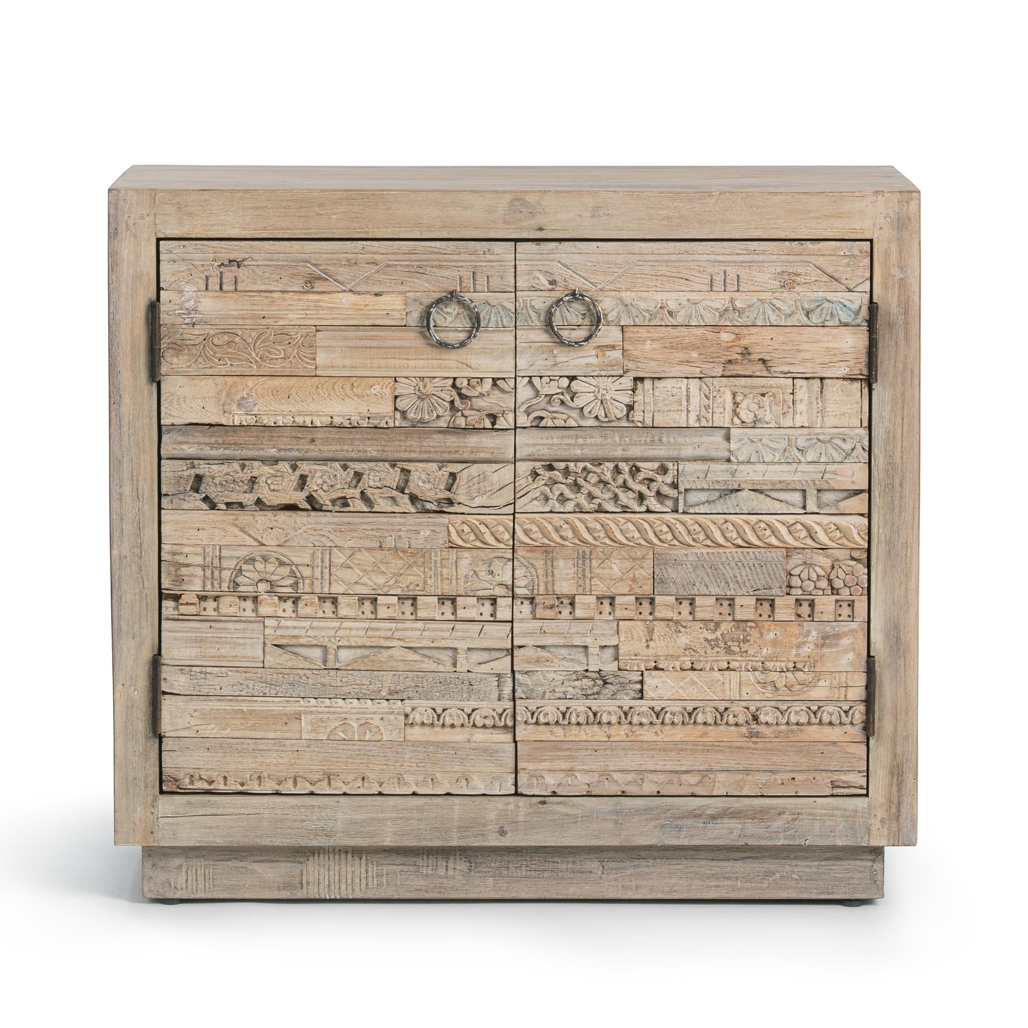 Alta 2 Door Cabinet - Butterwood Blend - Antique White