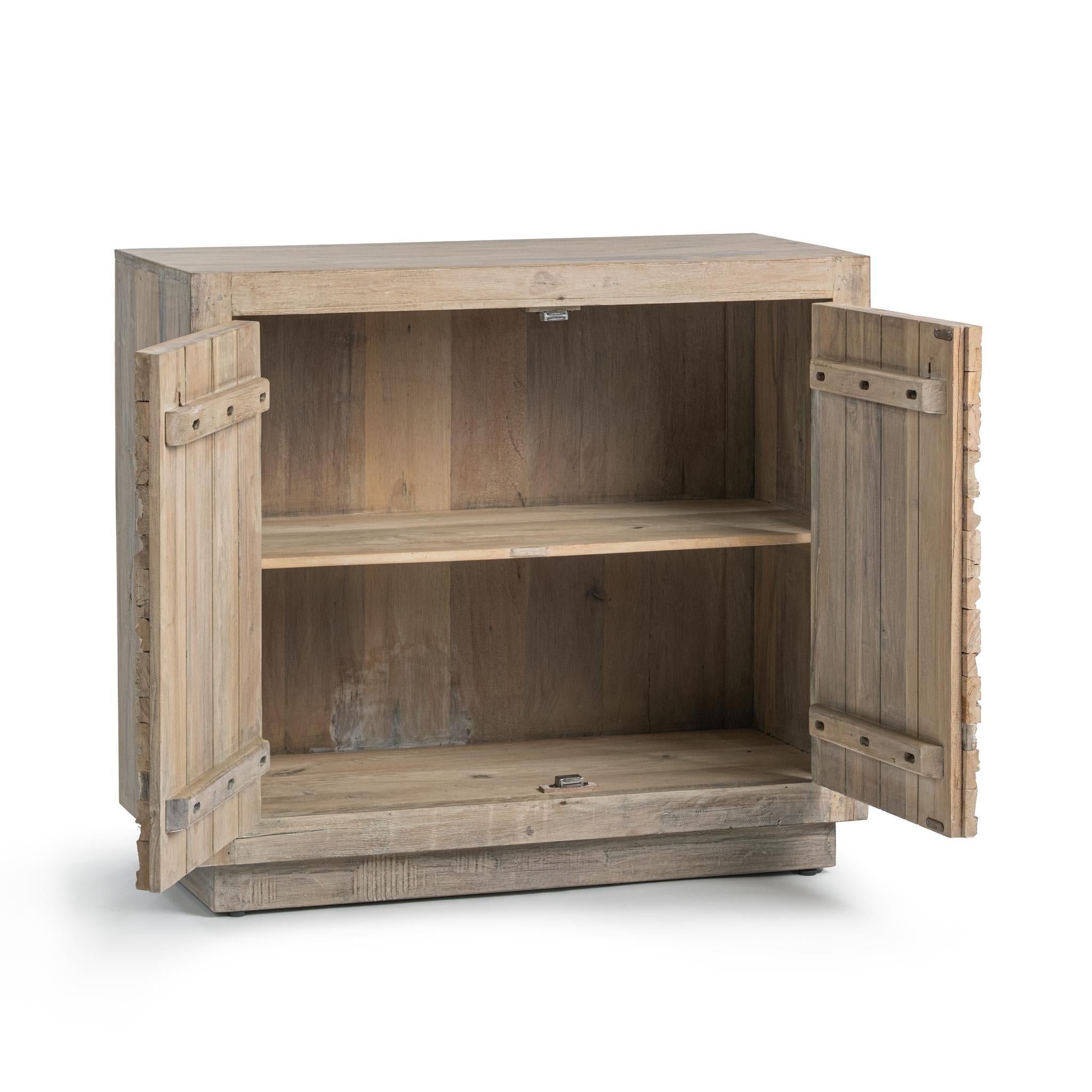 Alta 2 Door Cabinet - Butterwood Blend - Antique White