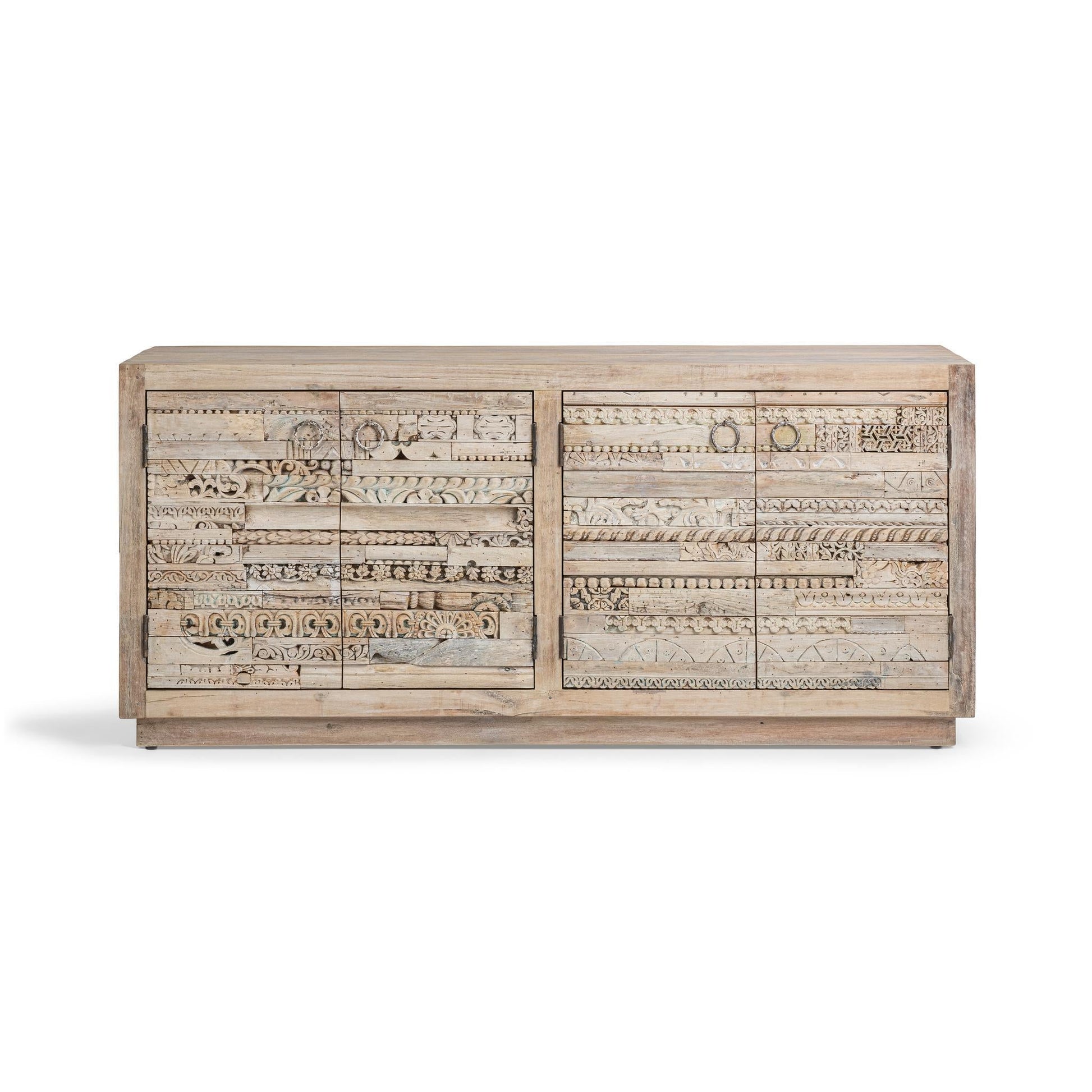 Alta 4 Door Cabinet - Butterwood Blend - Antique White