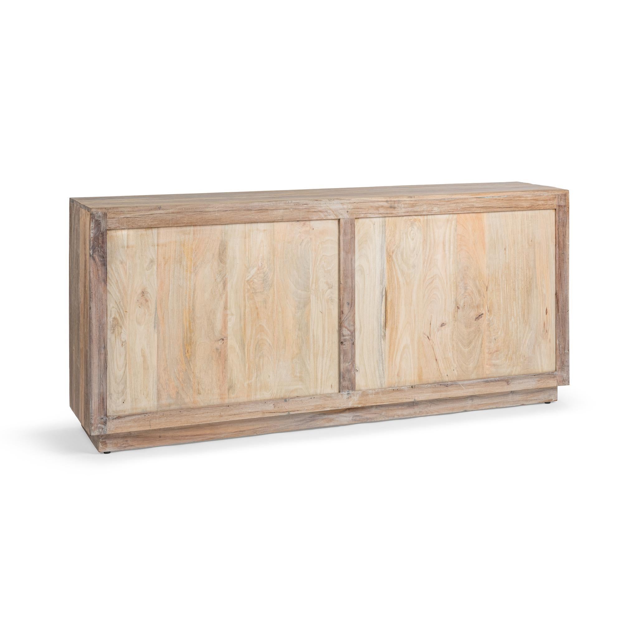 Alta 4 Door Cabinet - Butterwood Blend - Antique White