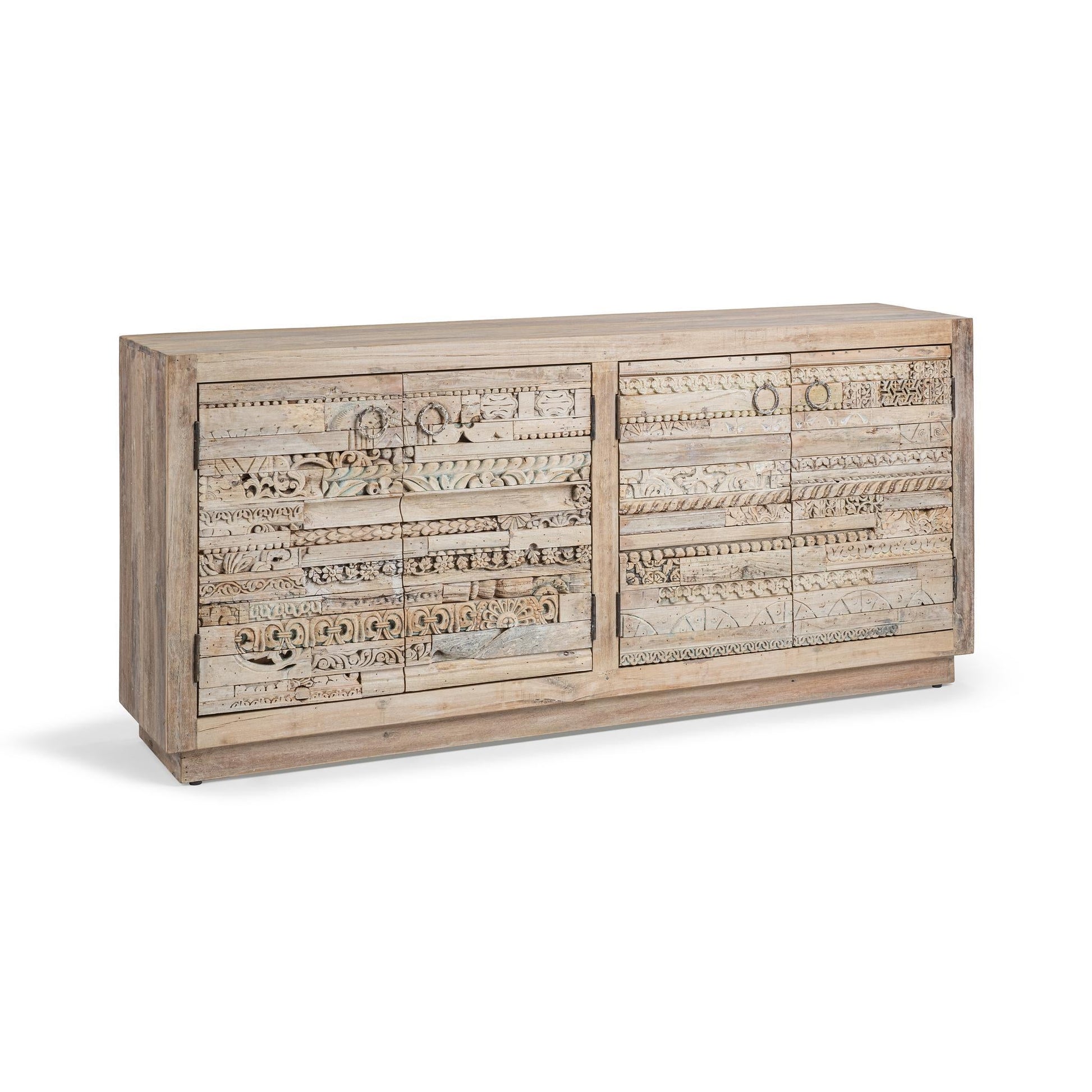 Alta 4 Door Cabinet - Butterwood Blend - Antique White