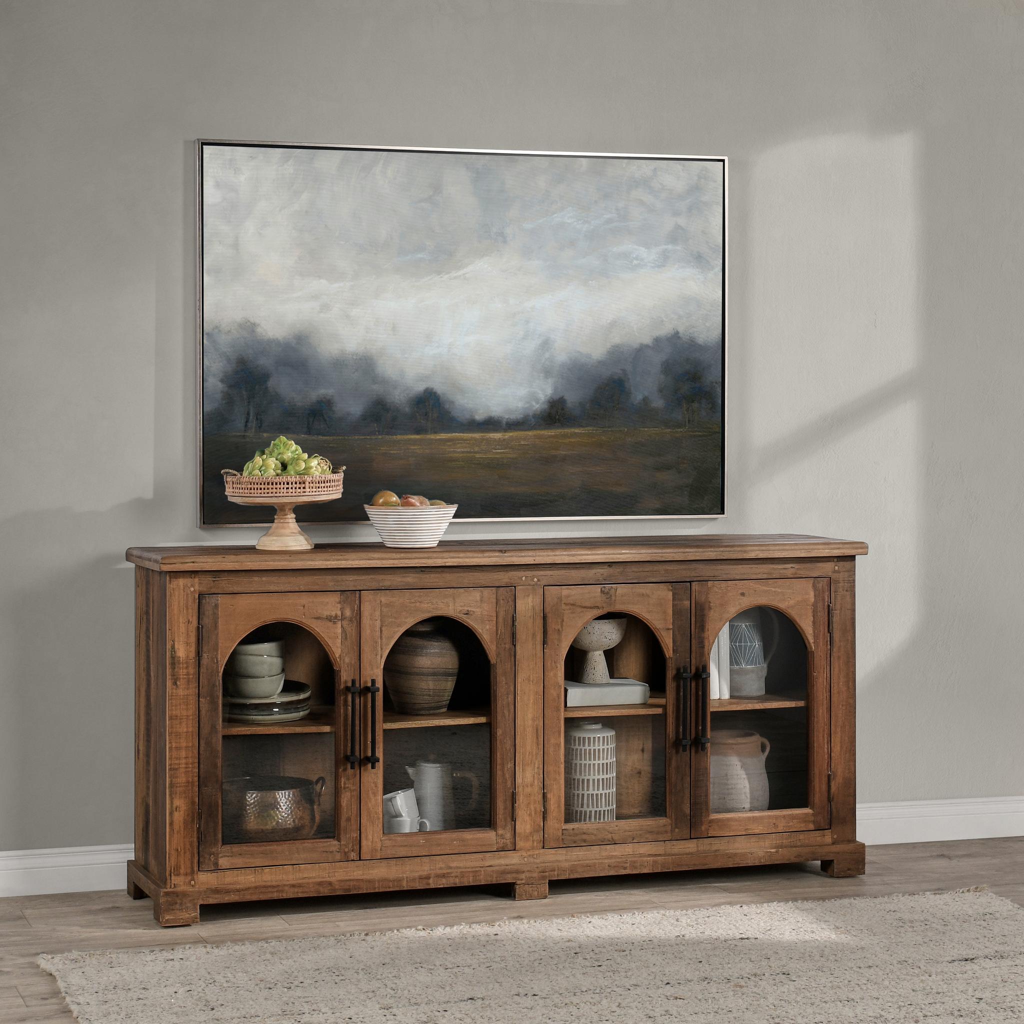 Zion 4 Door Cabinet - Natural
