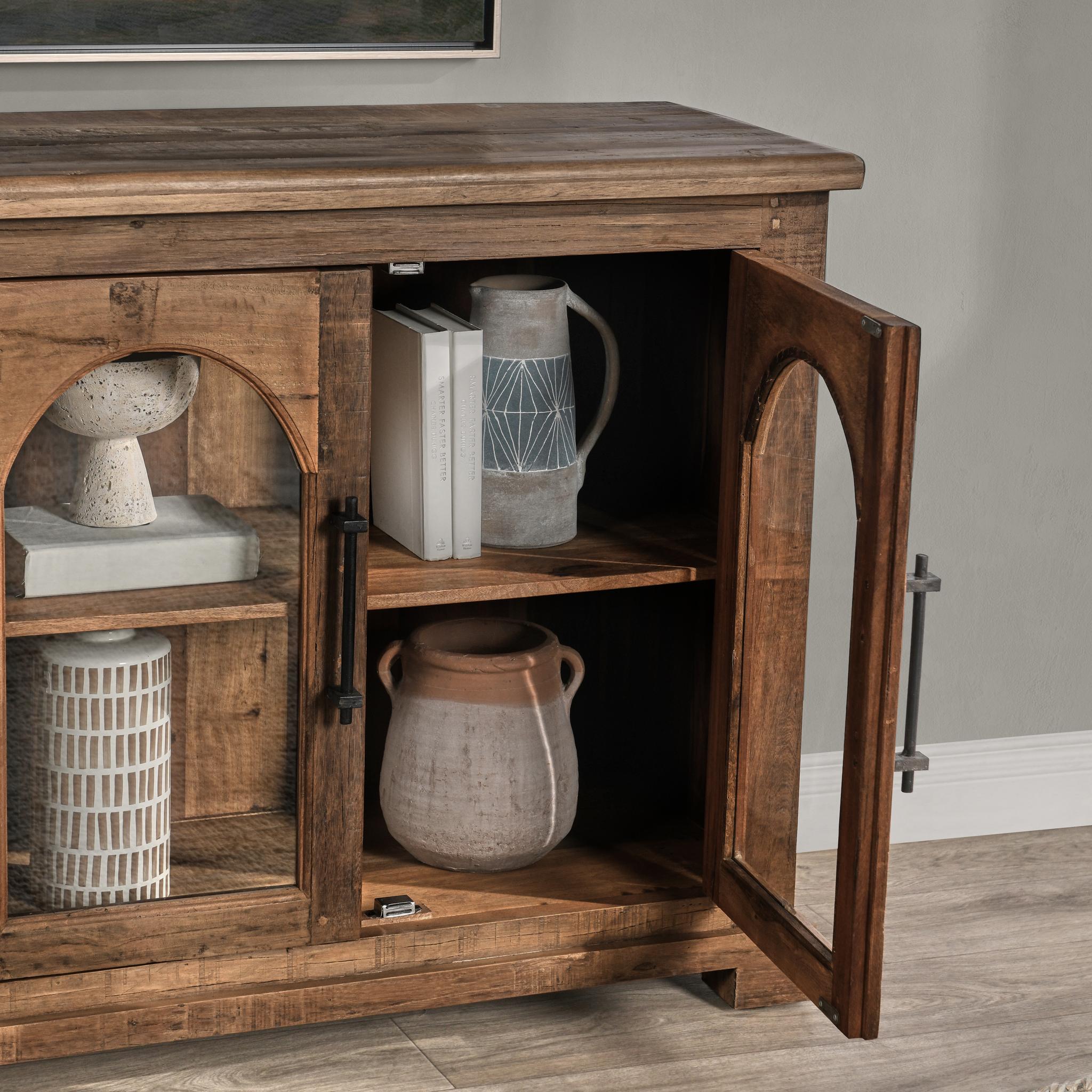 Zion 4 Door Cabinet - Natural