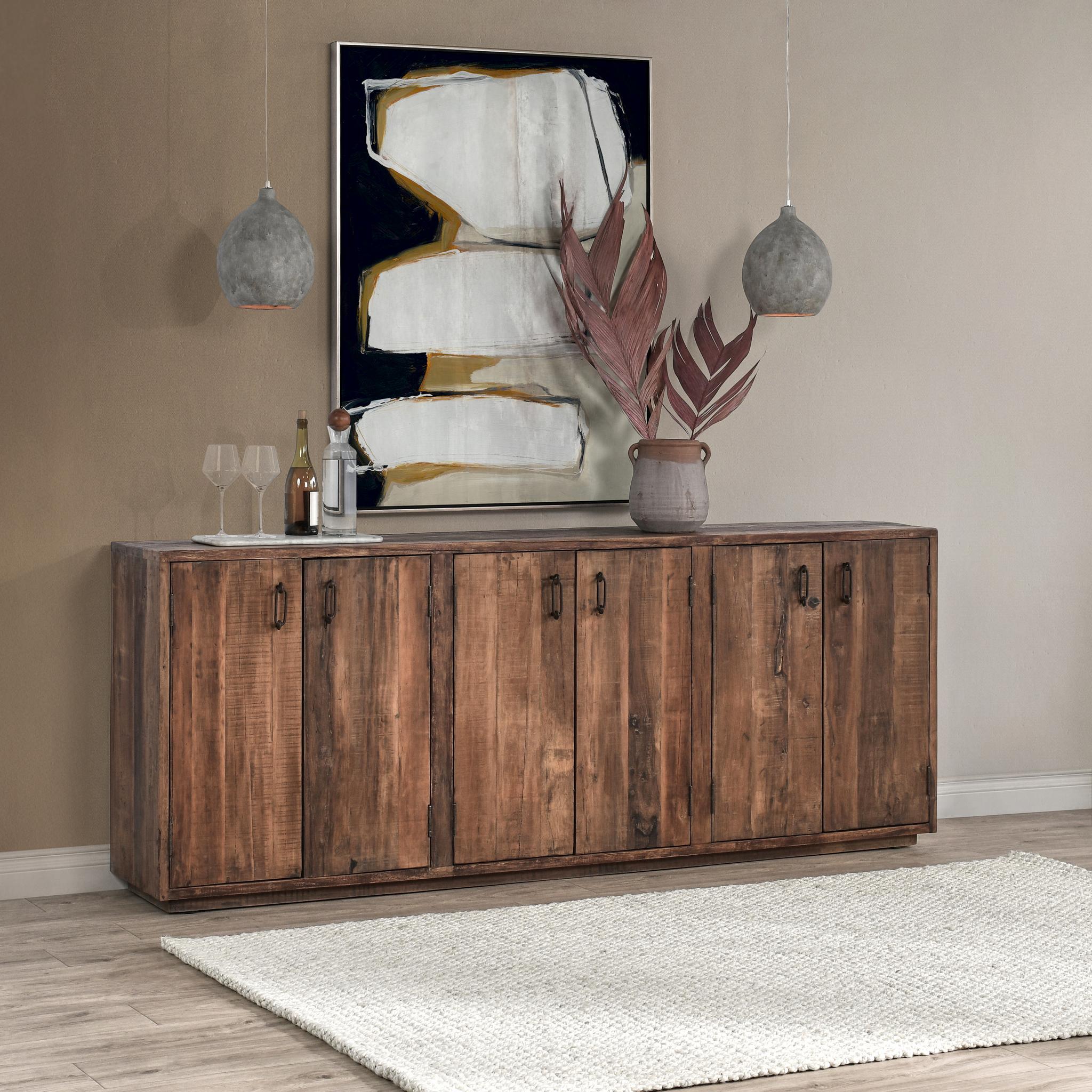 Cleo 6 Door Cabinet - Natural