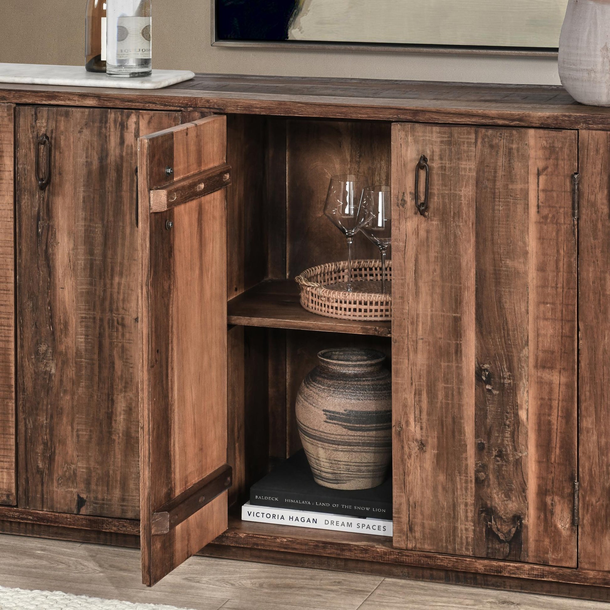 Cleo 6 Door Cabinet - Natural