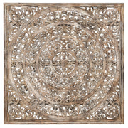 58" Square Wood Carved Panel