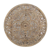 60" Round Wood Carved Panel