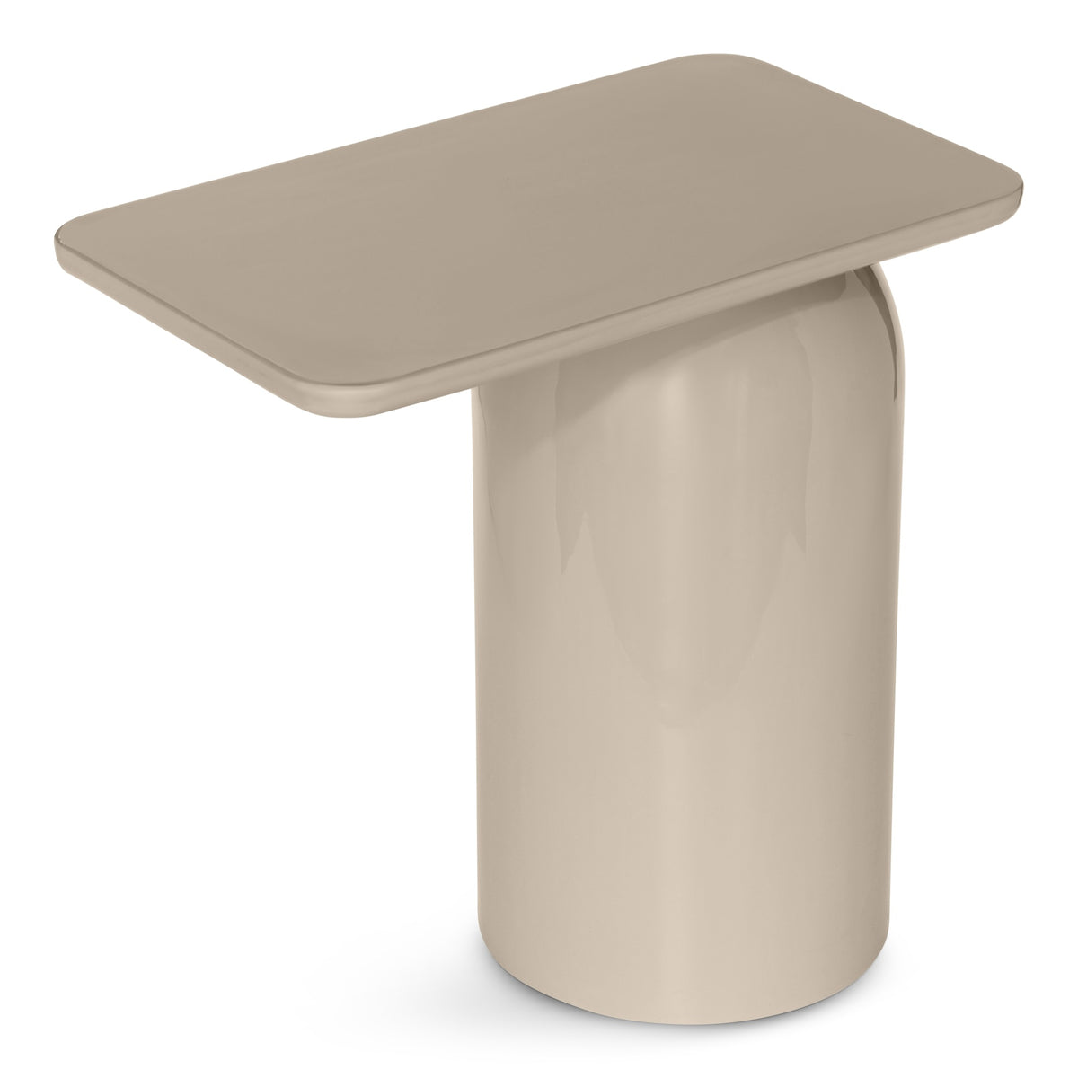 Alessia Enamel End Table Latte Taupe by Urbia - product view