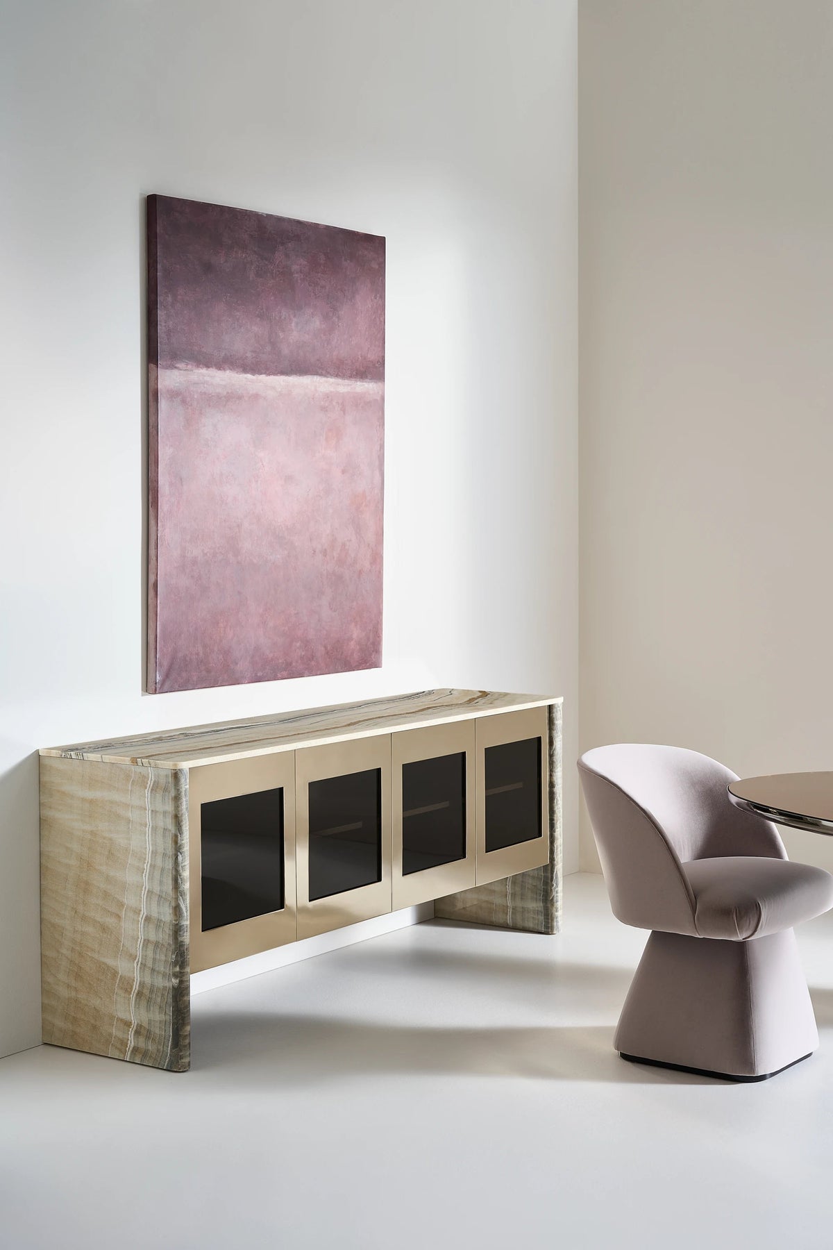 Sojourn Whisper of Gold Sideboard 78.50" by Caracole - view 2