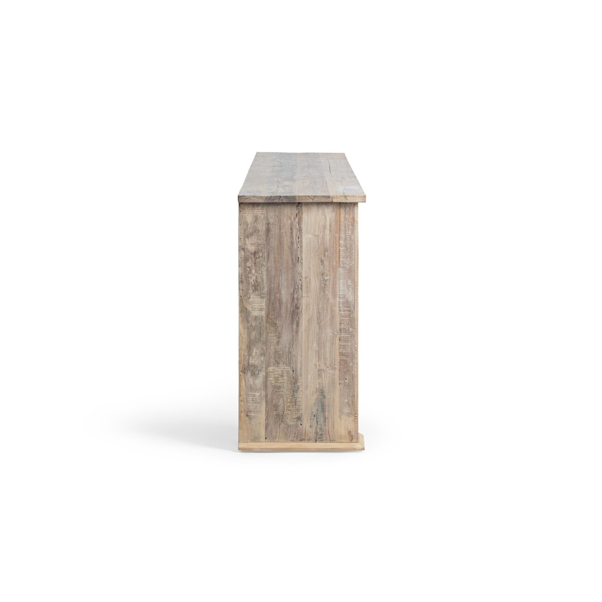 Qena 4 Drawer Console Table - Butterwood Blend