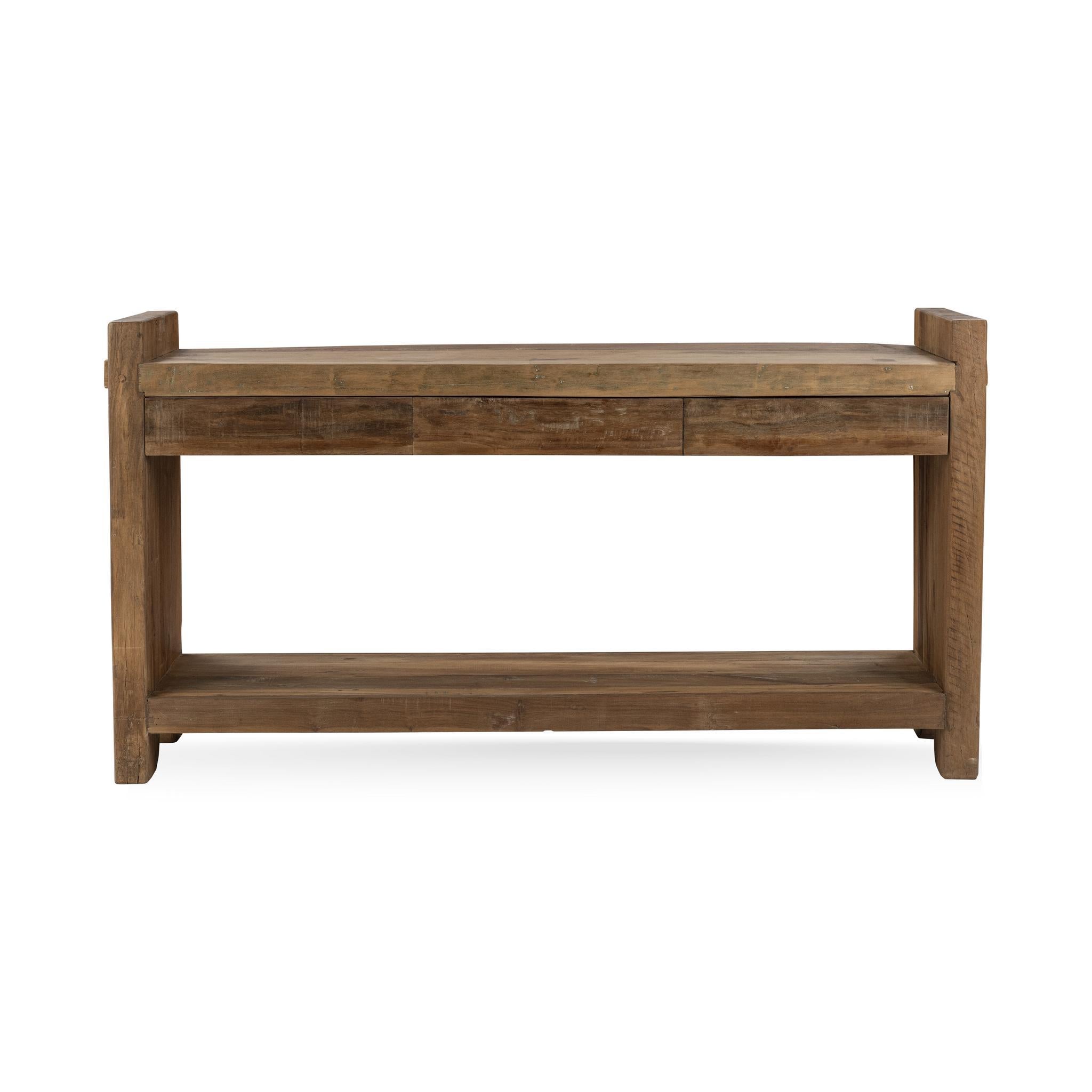 Marsa 3 Drawer Console Table - Natural