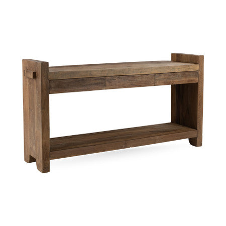 Marsa Reclaimed Wood 3Dwr Console Table