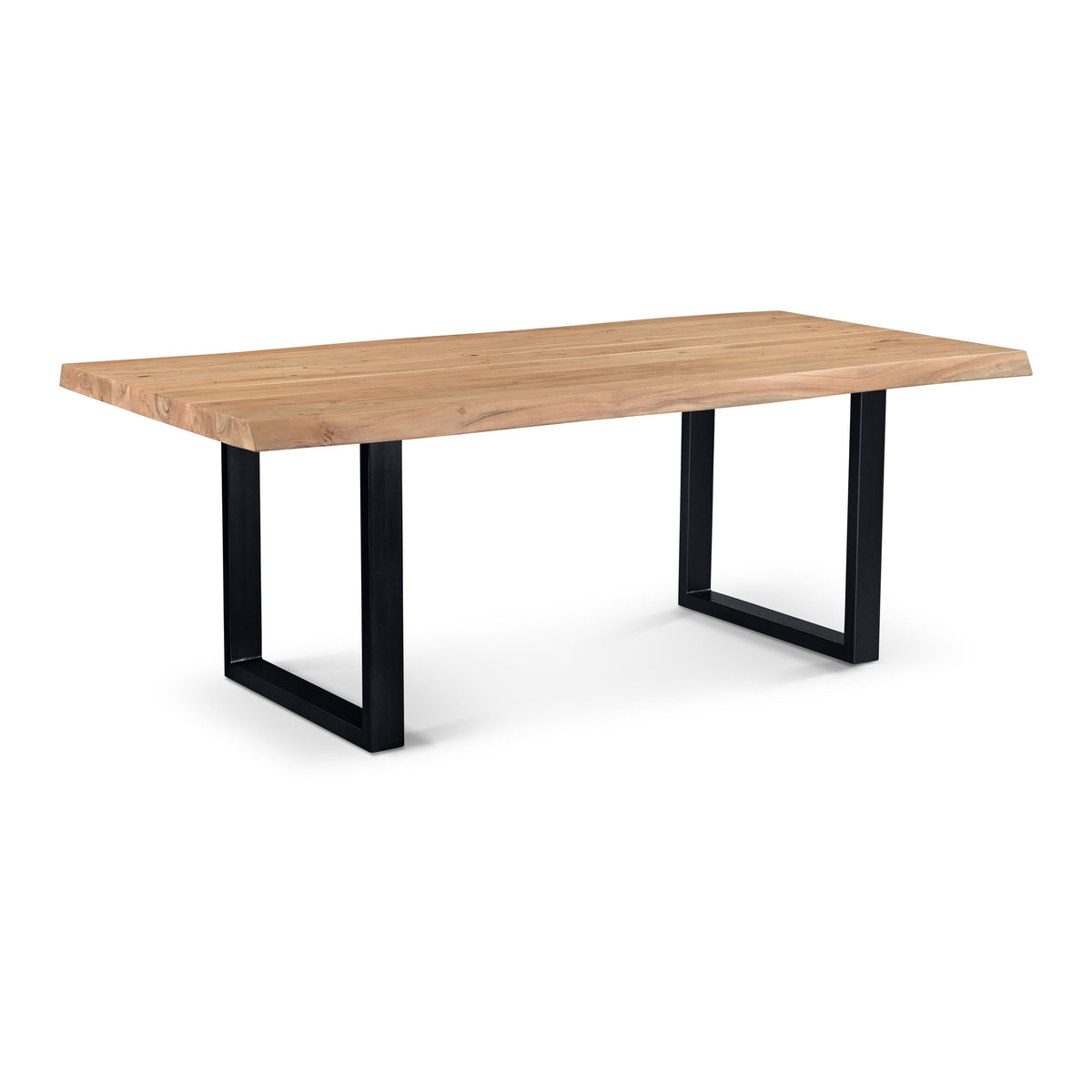 Brooks Dining Table U Base 40" x 79" Teak Top - Black Base by Urbia - detail 2